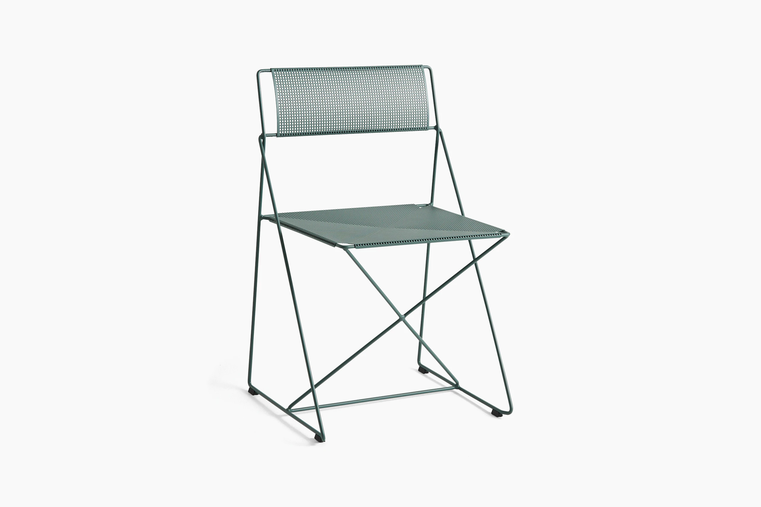 X Line Outdoor Chair - Moss Frame, Moss Seat