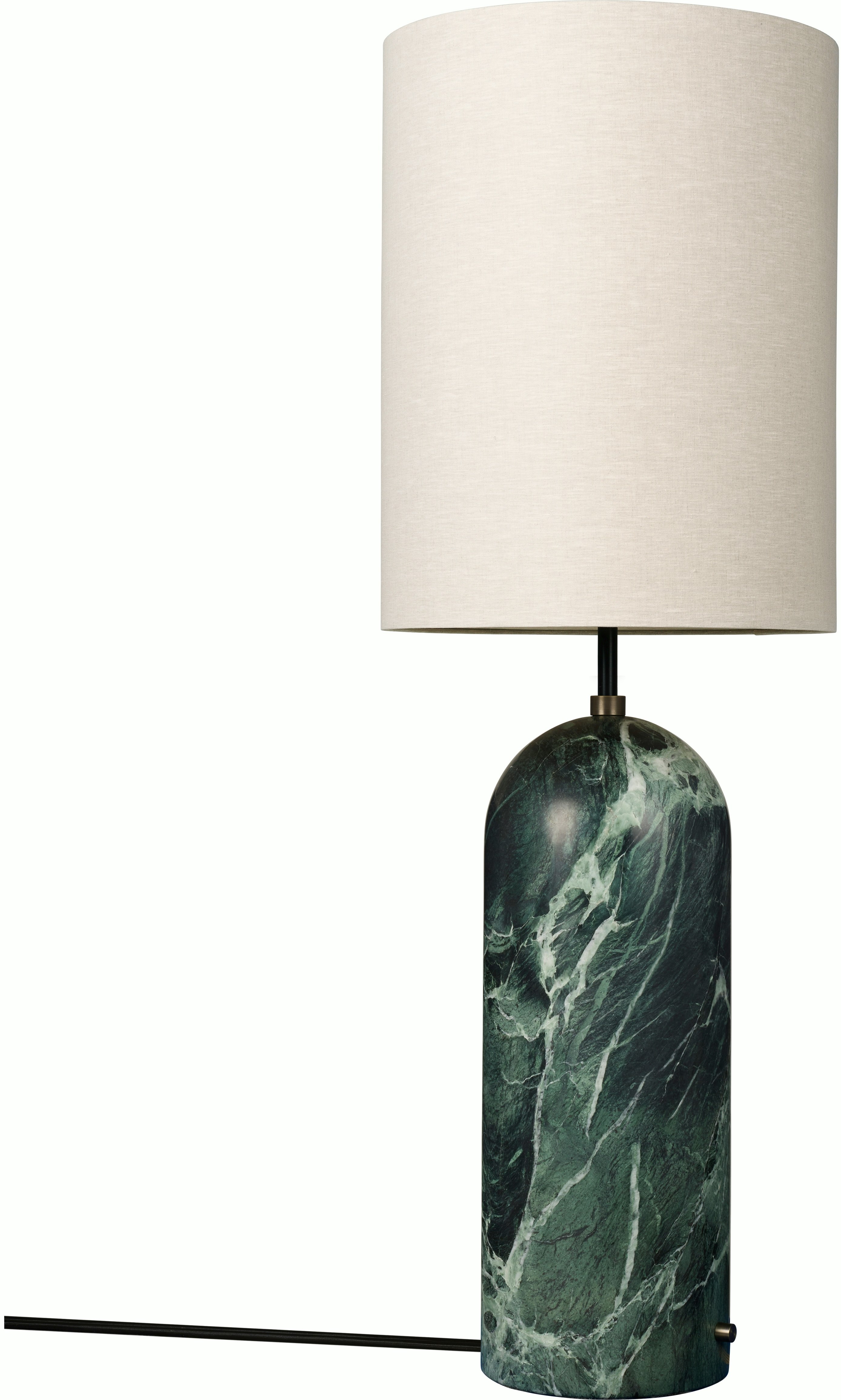 A Gravity Floor Lamp, XL in Canvas, Emerald viewed from the front.