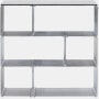 Panton Wire Shelving - Low, Black Marble, Chrome