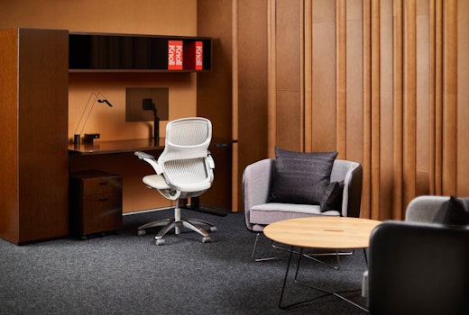 rockwell unscripted club chair wire base occasional table immersive planning tone height adjustable table generation by knoll neocon showroom 2017 wall coverings