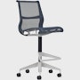 Setu Stool - No Arms,  Intercept,  Nightfall,  Carbon,  Silver Alloy