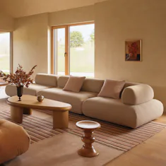 Sval Modular Sofa in Turf Cream in a living room