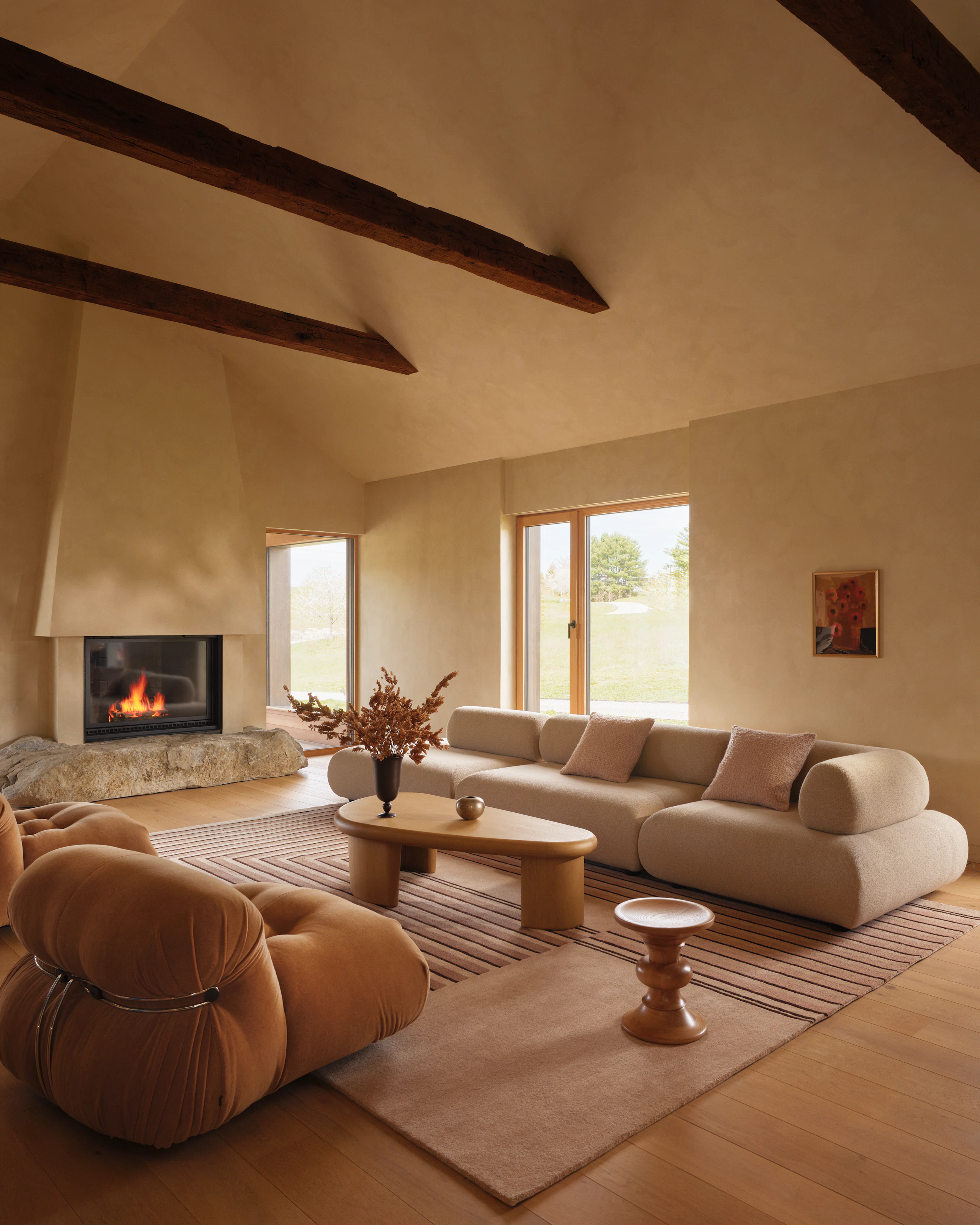 Sval Modular Sofa in Turf Cream in a living room