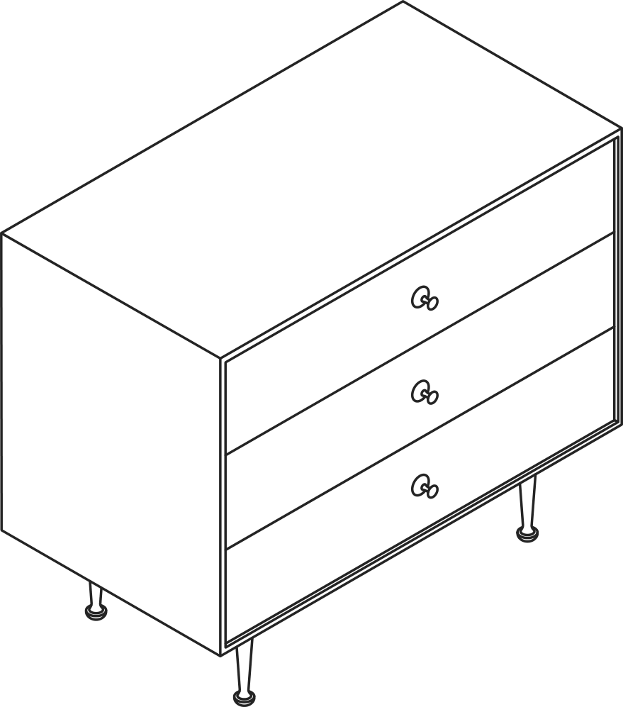 Nelson Thin Edge 3-Drawer Chest