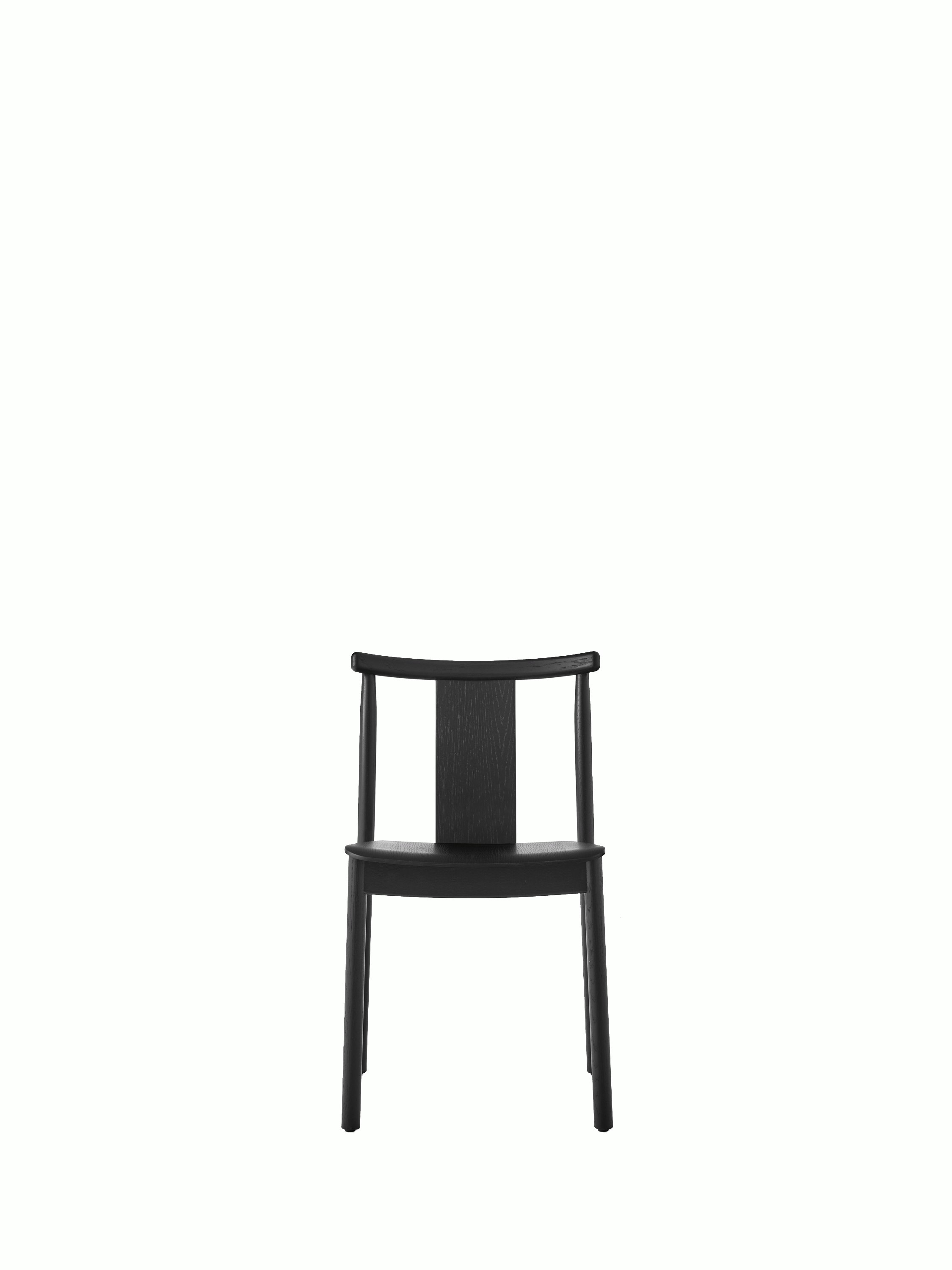 Merkur Dining Chair - Unupholstered, Black Painted Oak