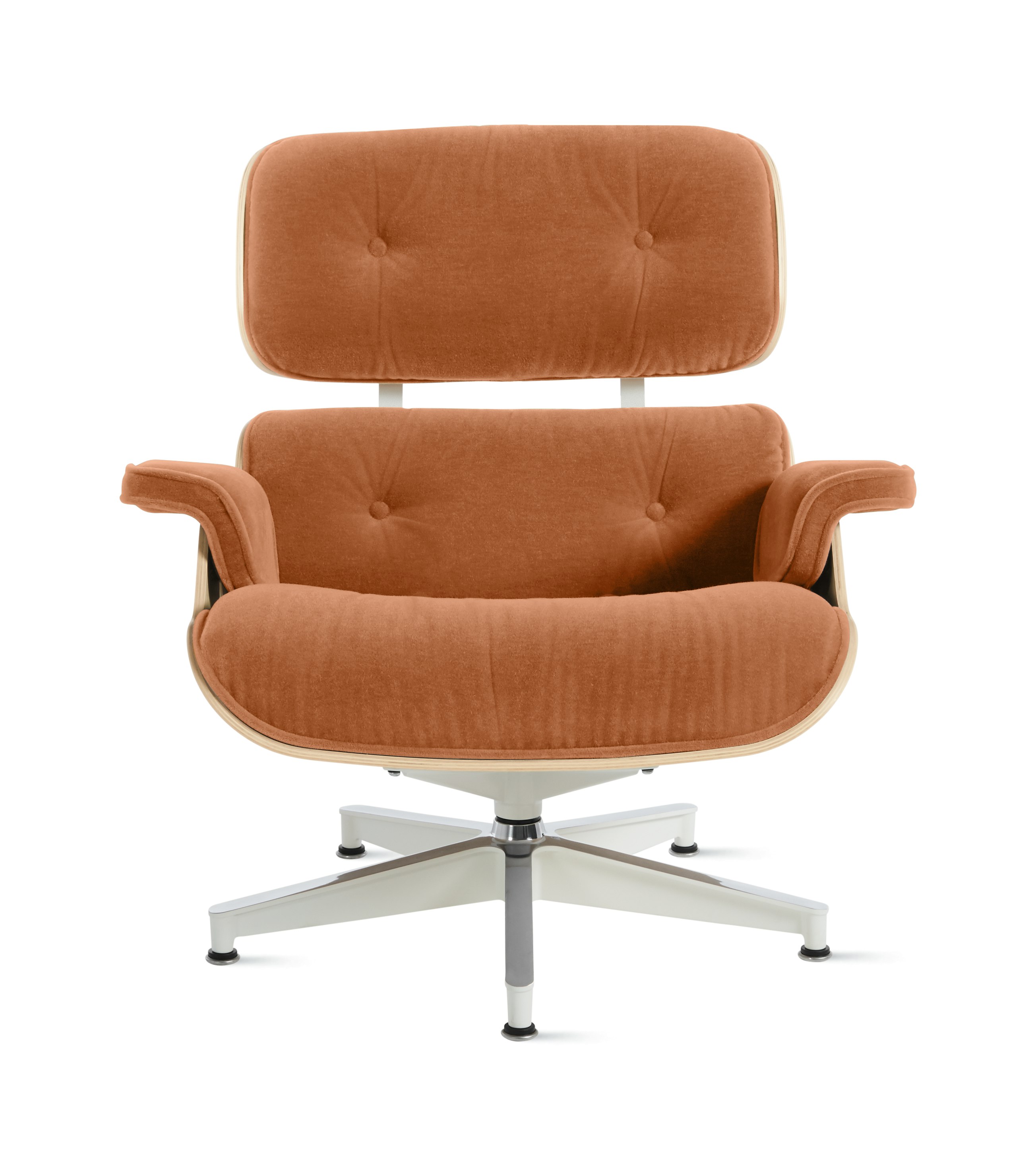 Eames Lounge Chair - Standard,  white ash,  mohair supreme,  carousel