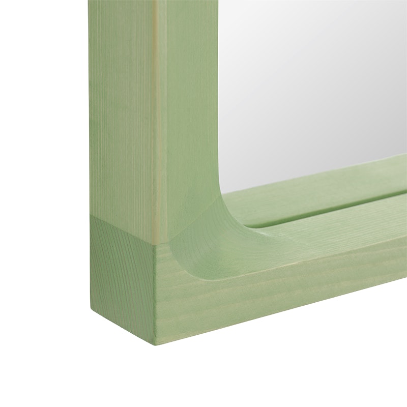 Arced mirror light green detail