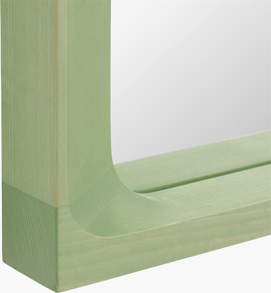 Arced mirror light green detail