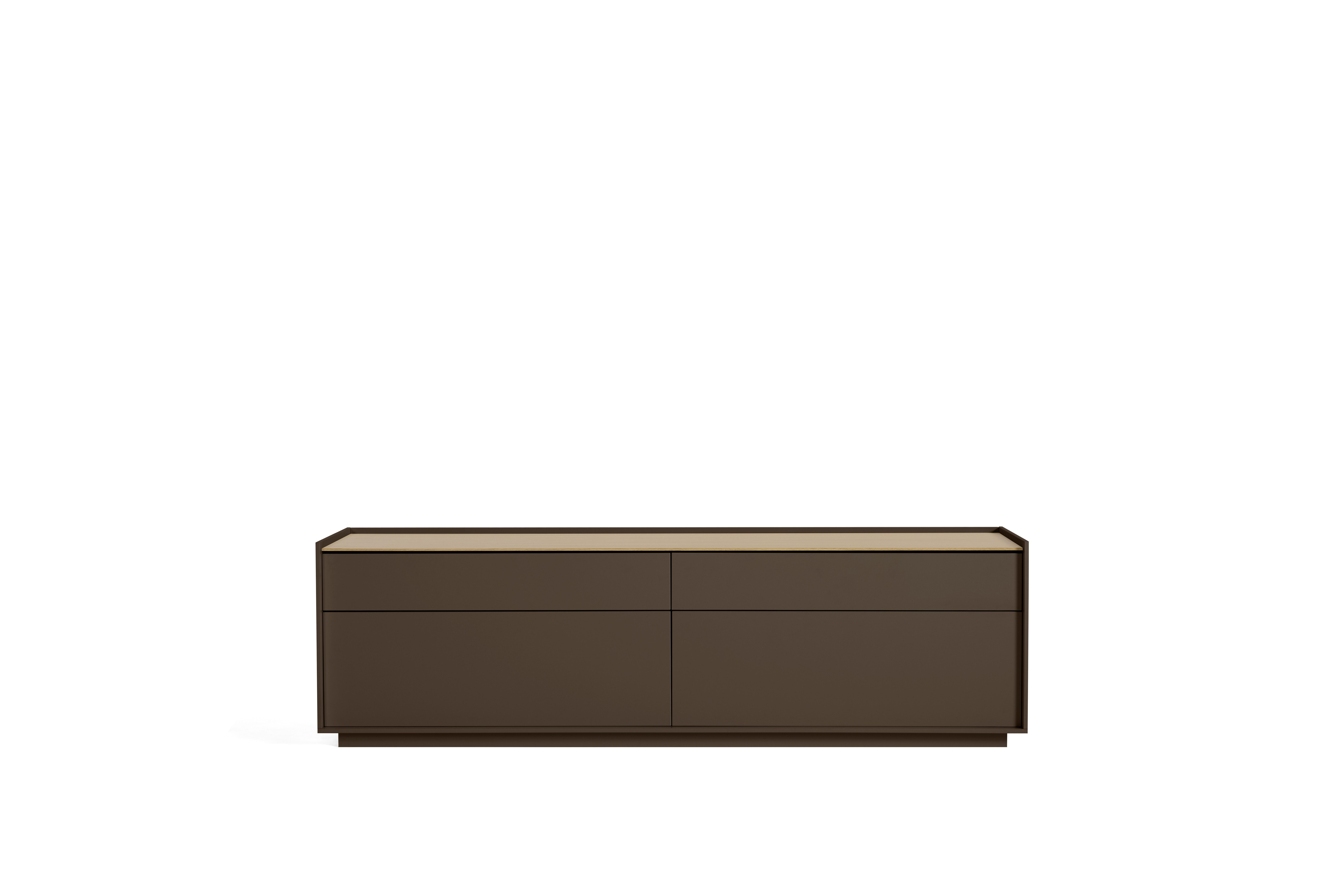 A Bera Credenza in onix Viewed from the front.