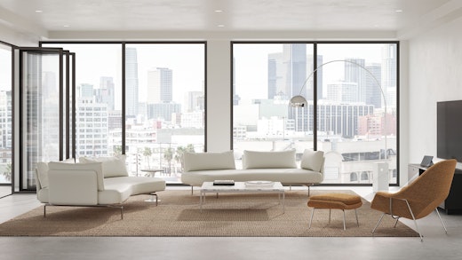 Panoramic Sofa Womb Chair Florence Knoll Coffee Table