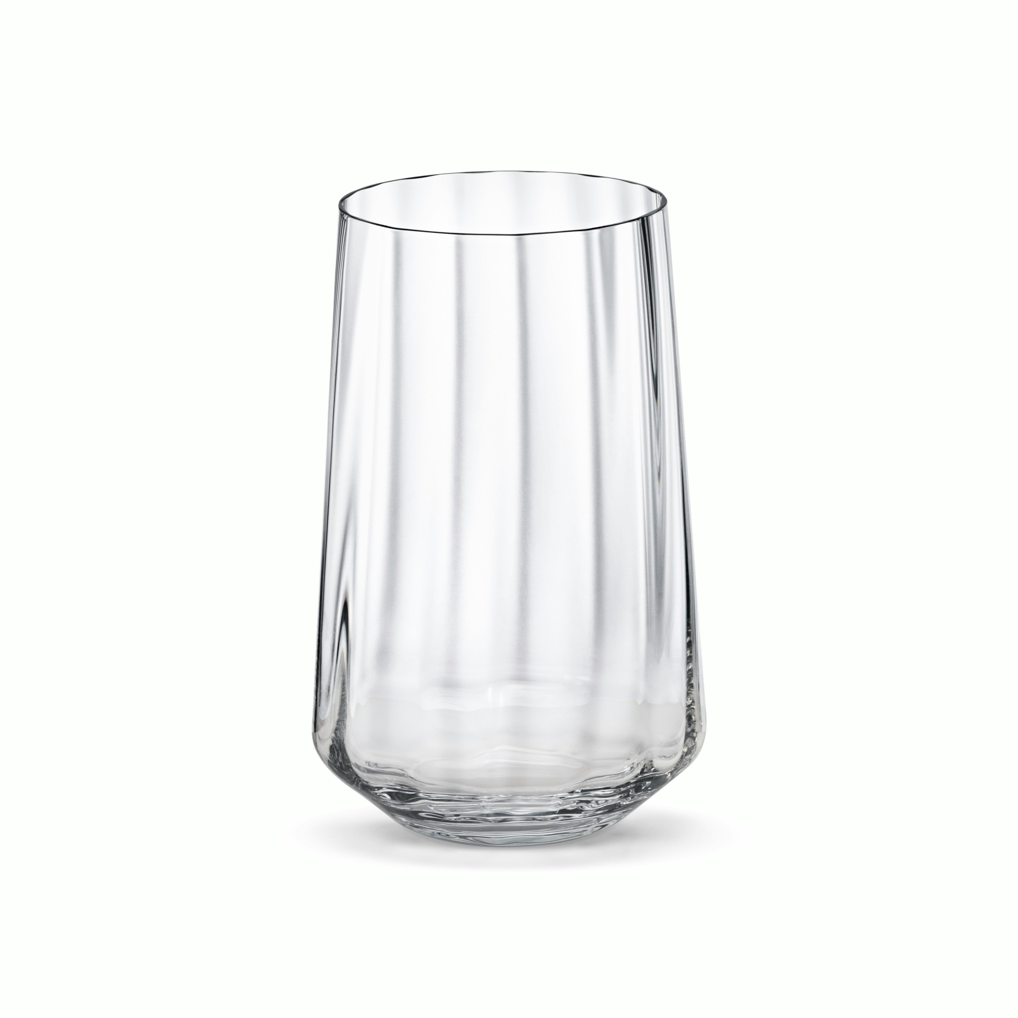A Bernadotte Tall Tumbler Glasses -Set of 6 in White viewed from the front.