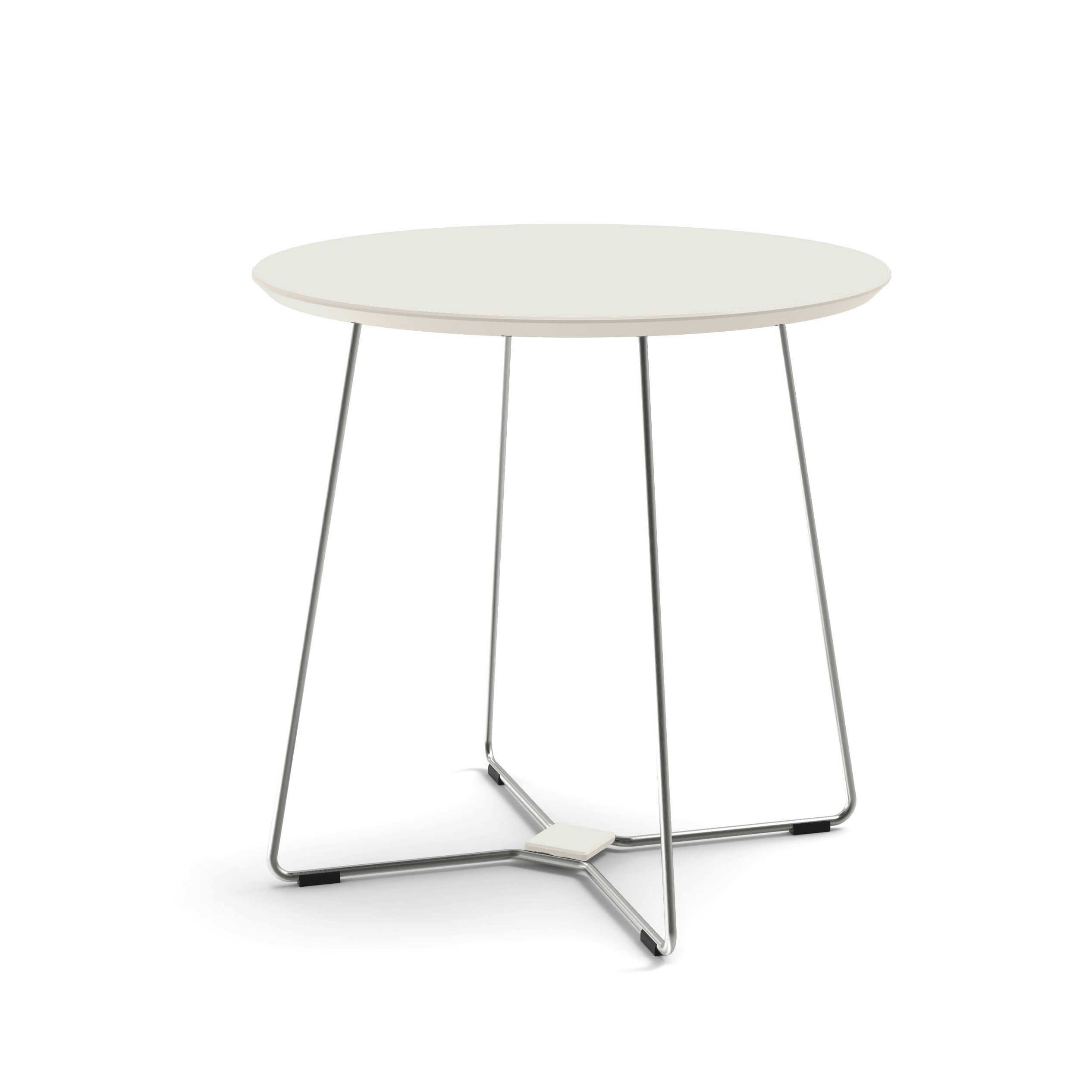 Keene Dining Table - Fog, Stainless Steel