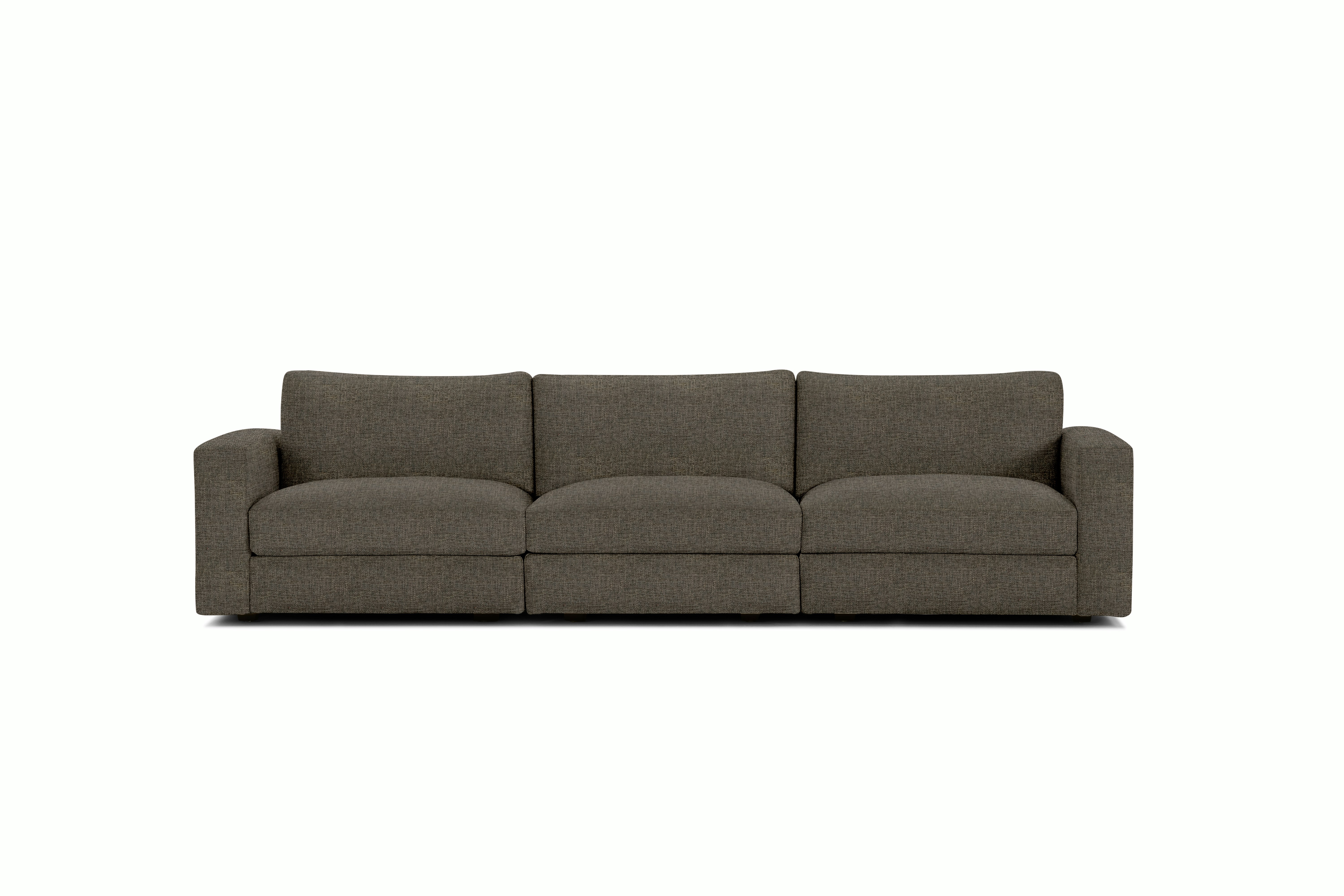 Reid Sofa - Three Seater,  Crypton Robusta,  Java,  1" Block"