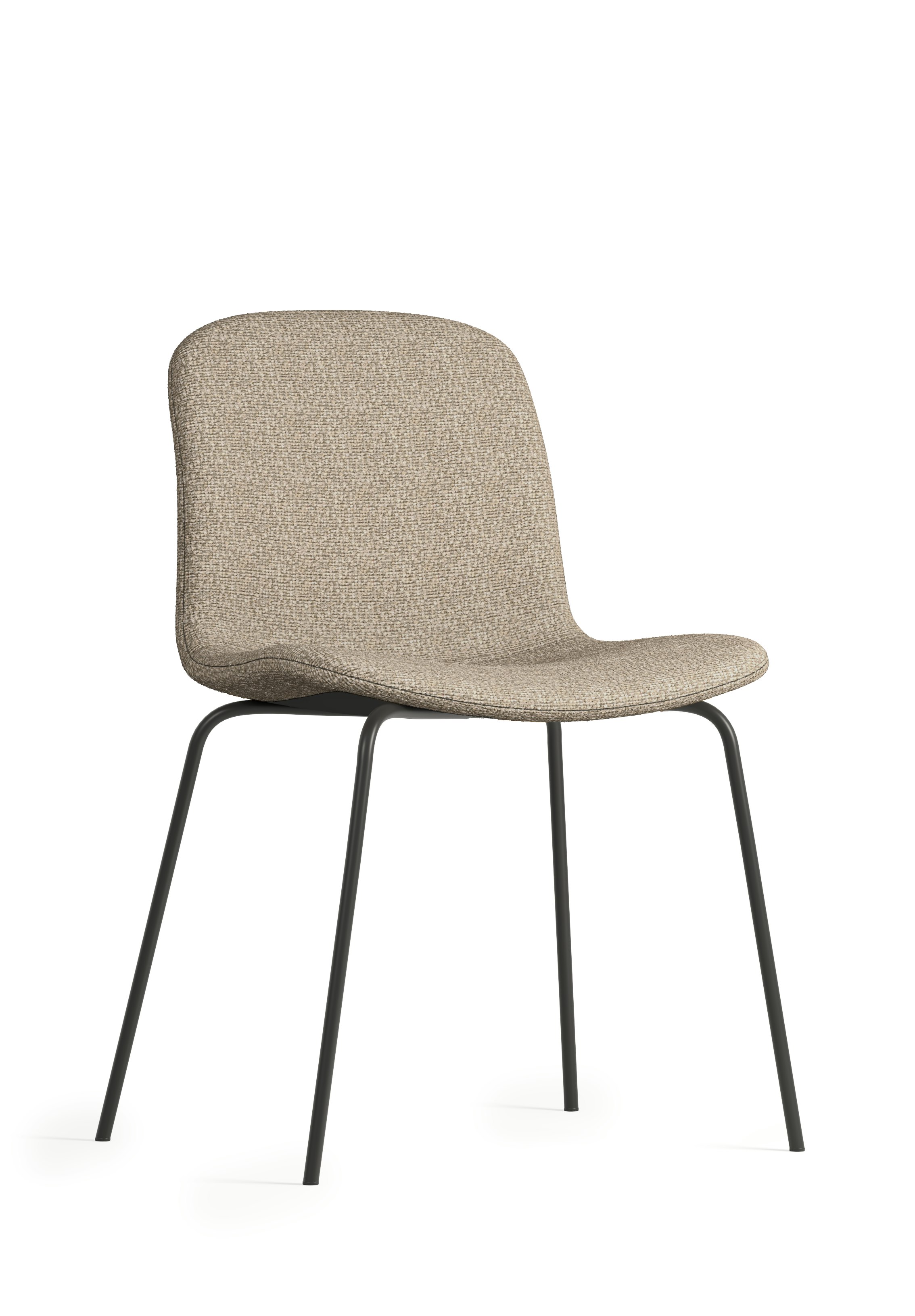 Bacco Chair - Melange, 401 Gypsum, Black Tubular Steel