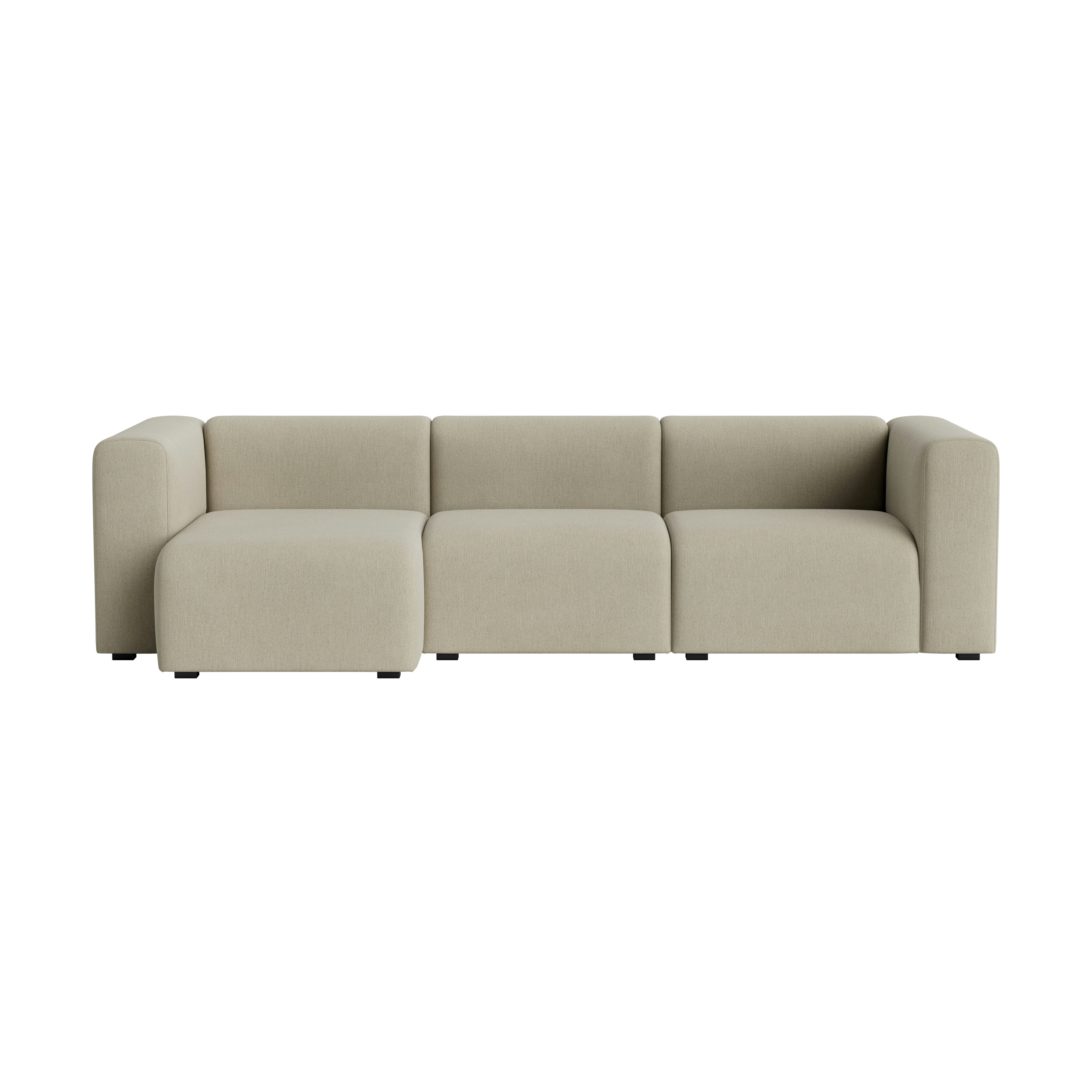 Mags Narrow Chaise Sectional - Left, Pecora, Cream