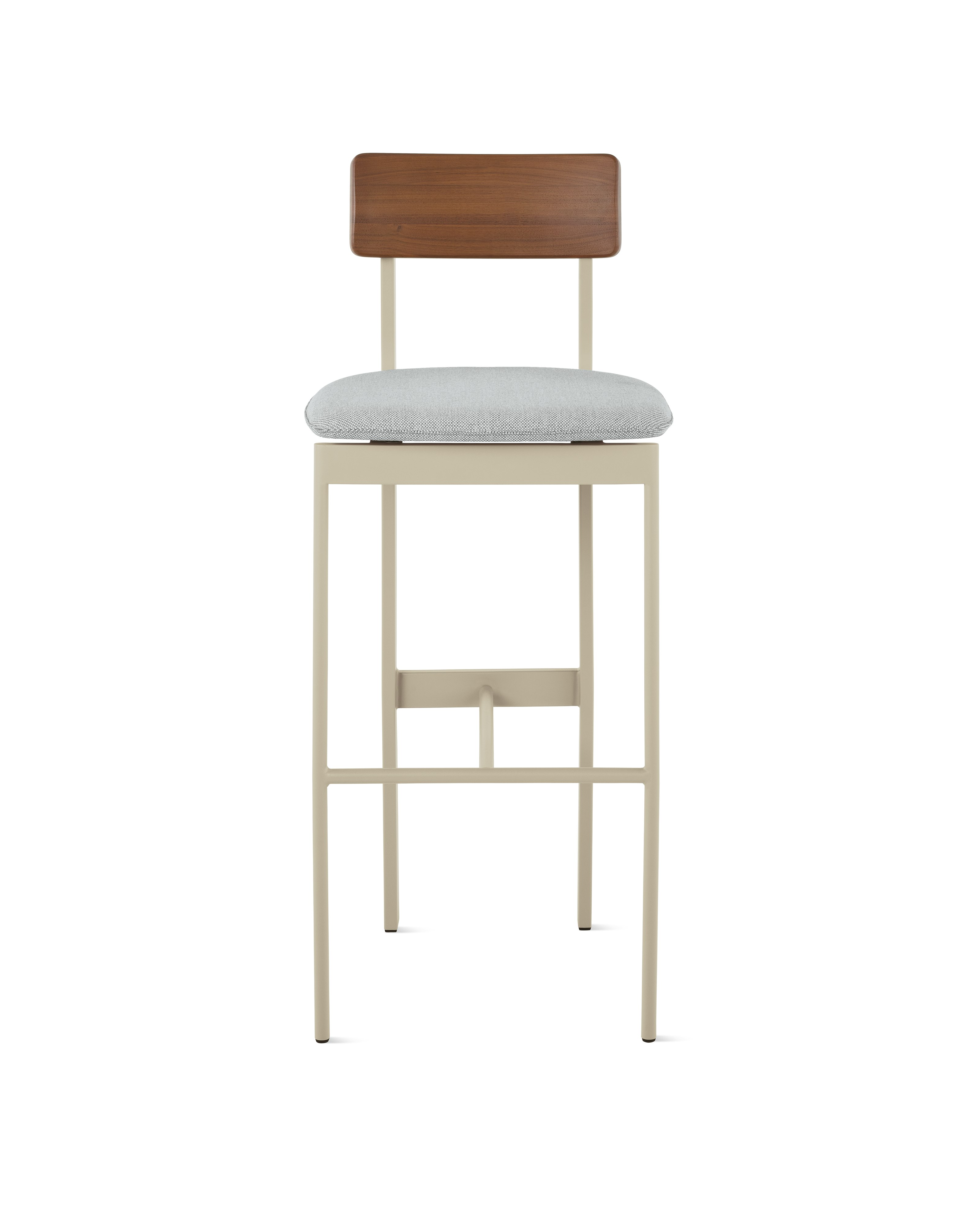 Betwixt Mixed Materials Stool - bar stool,  warm grey,  walnut,  surf
