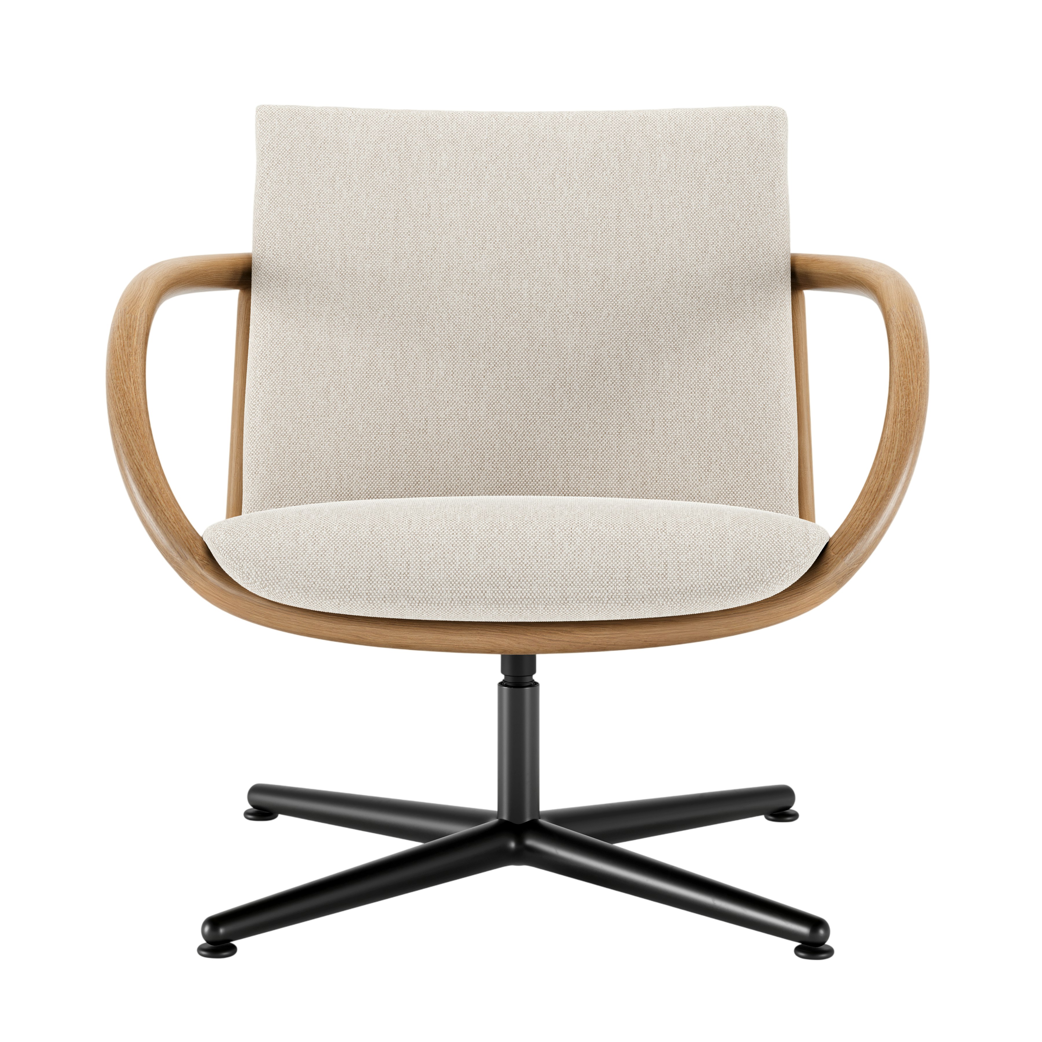 Full Loop Lounge Chair in Mode Talus with Oak and Black Frame