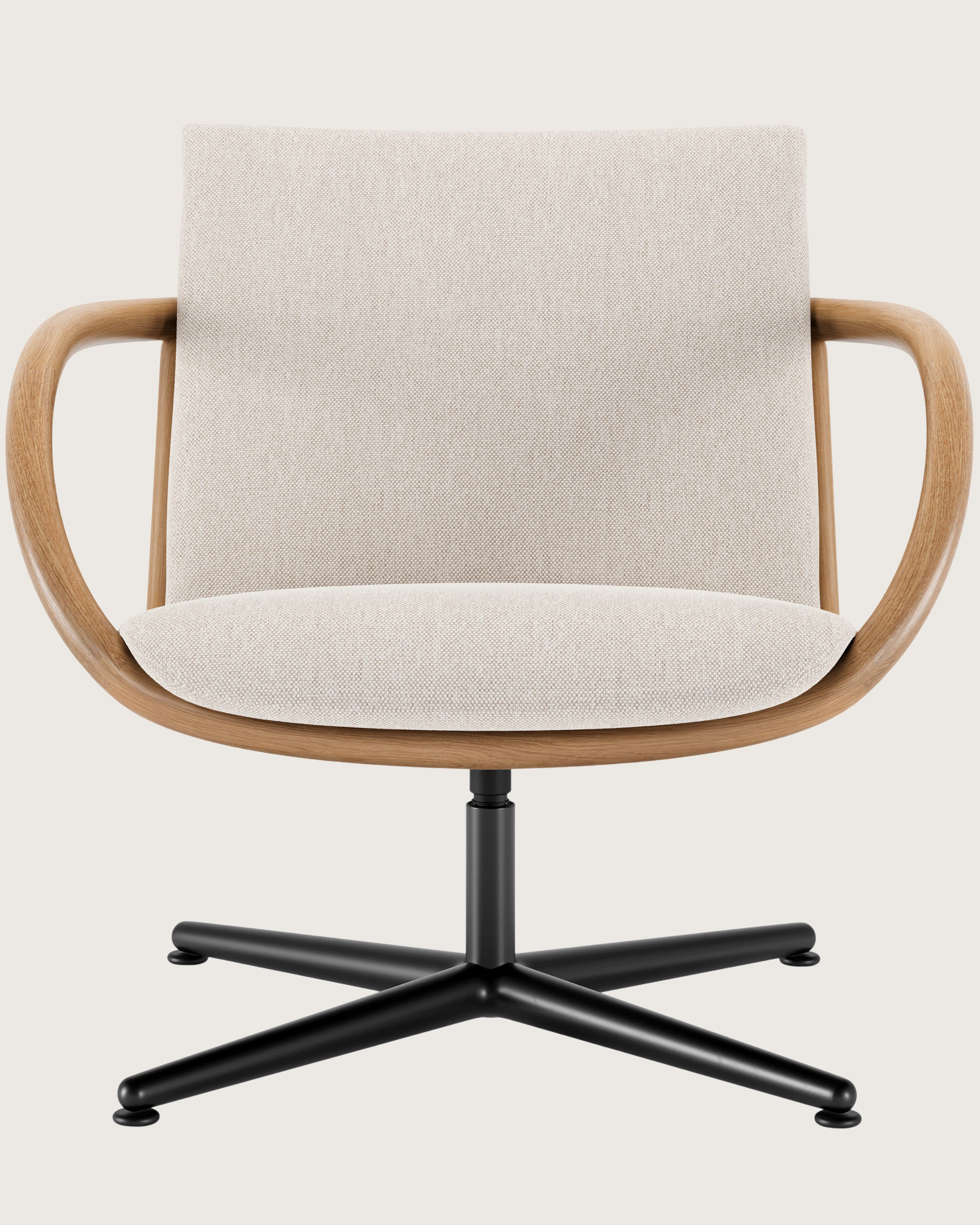 Full Loop Lounge Chair in Mode Talus with Oak and Black Frame