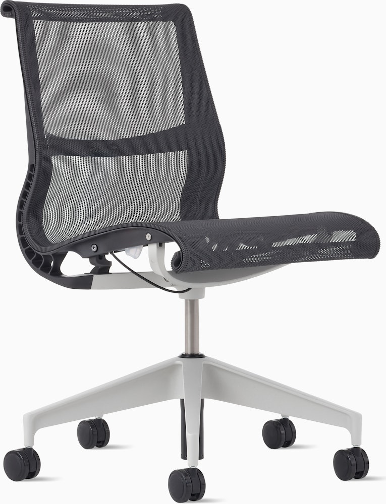 Setu Task Chair - No Arms,  Intercept,  Graphite,  Graphite,  Silver Alloy