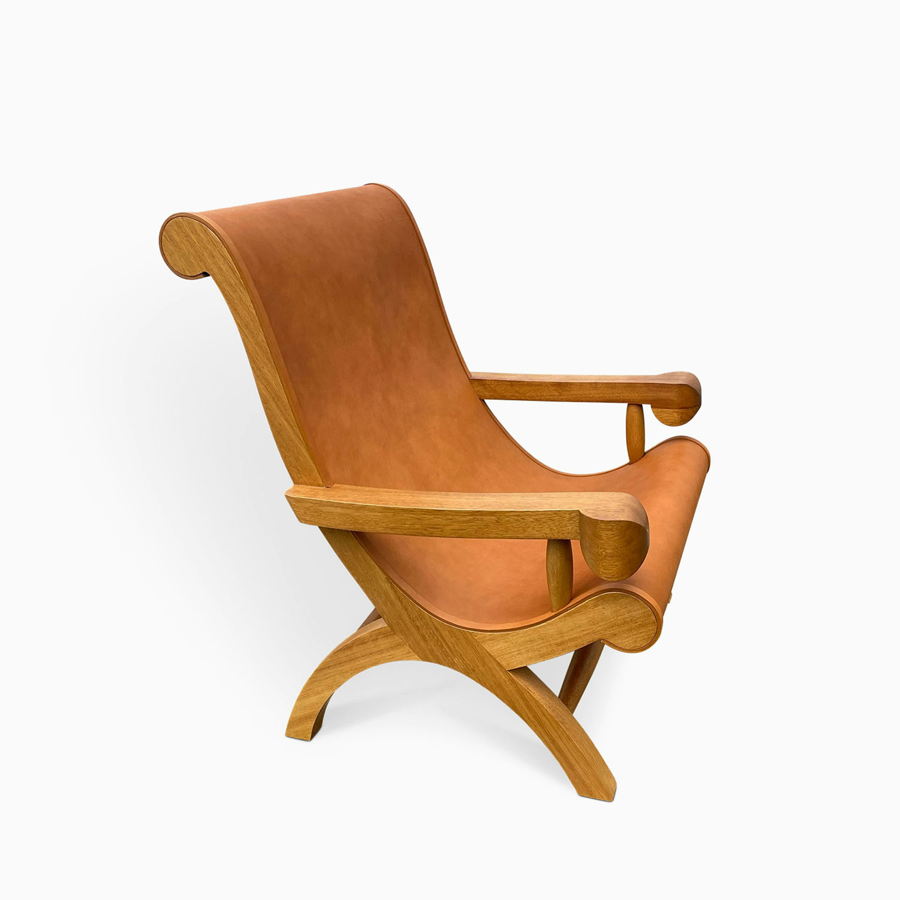 Butaque Armchair - Iroko, Cognac Hide Leather