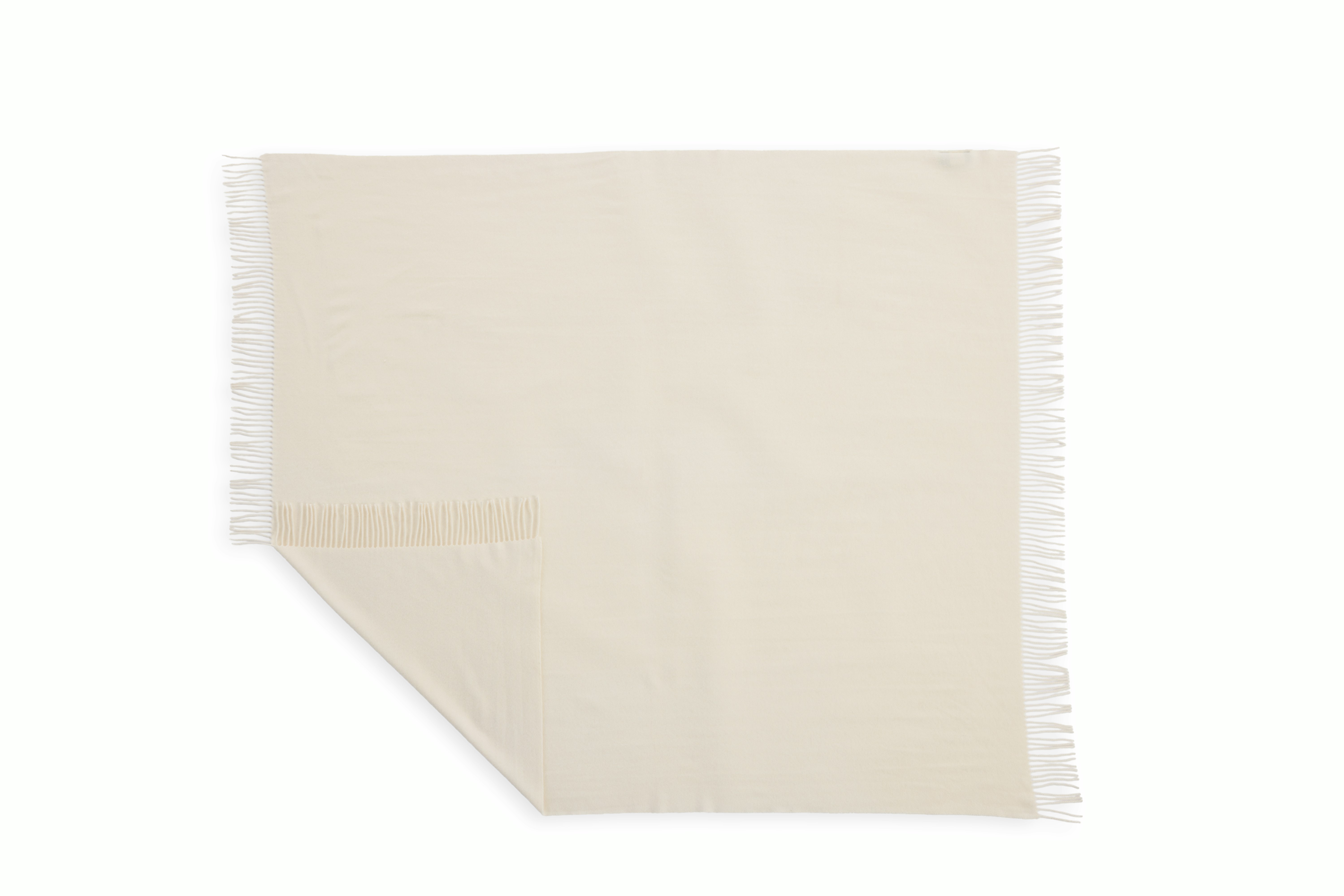 Geneva Cashmere Throw - ivory