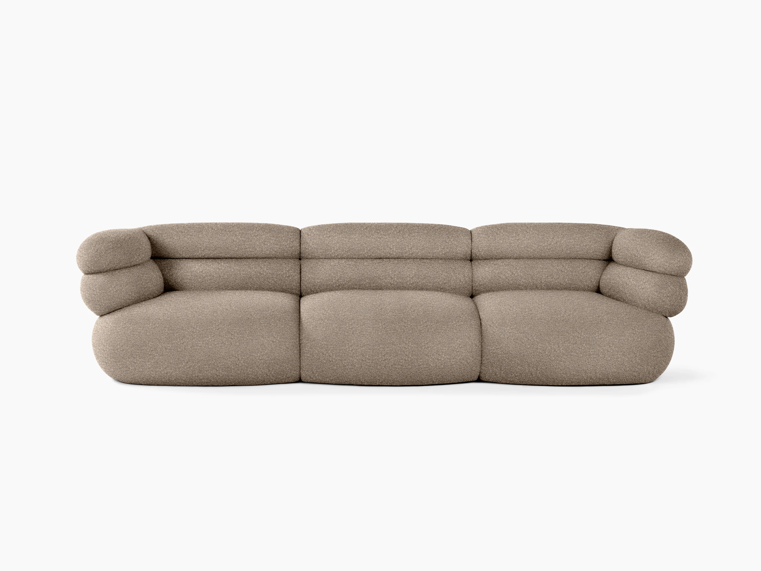 Biboni Sofa - Three Seater, Solid Sublime, Greige