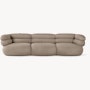 Biboni Sofa - Three Seater, Solid Sublime, Greige