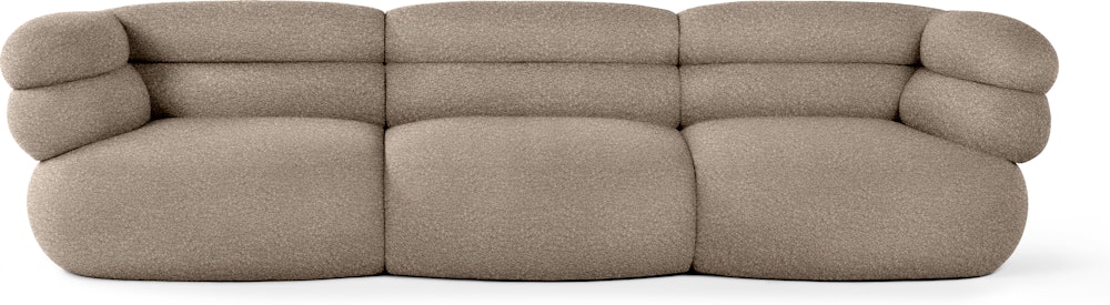 Biboni Sofa - Three Seater, Solid Sublime, Greige