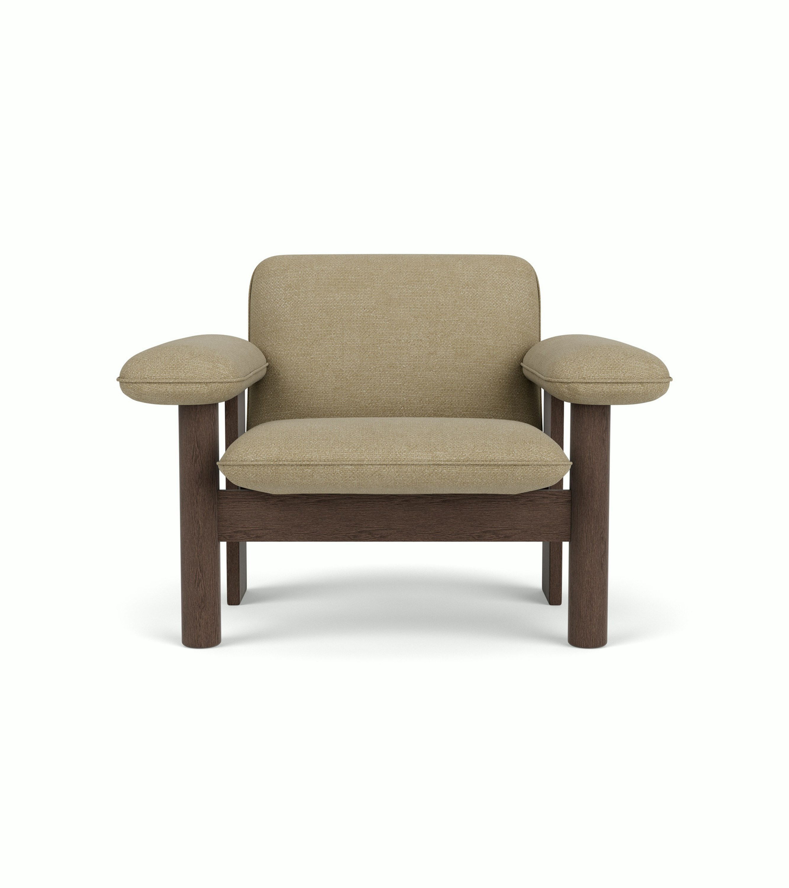 Brasilia Lounge Chair - Low Back, Dark Stained Oak, Audo Boucle, Driftwood 02