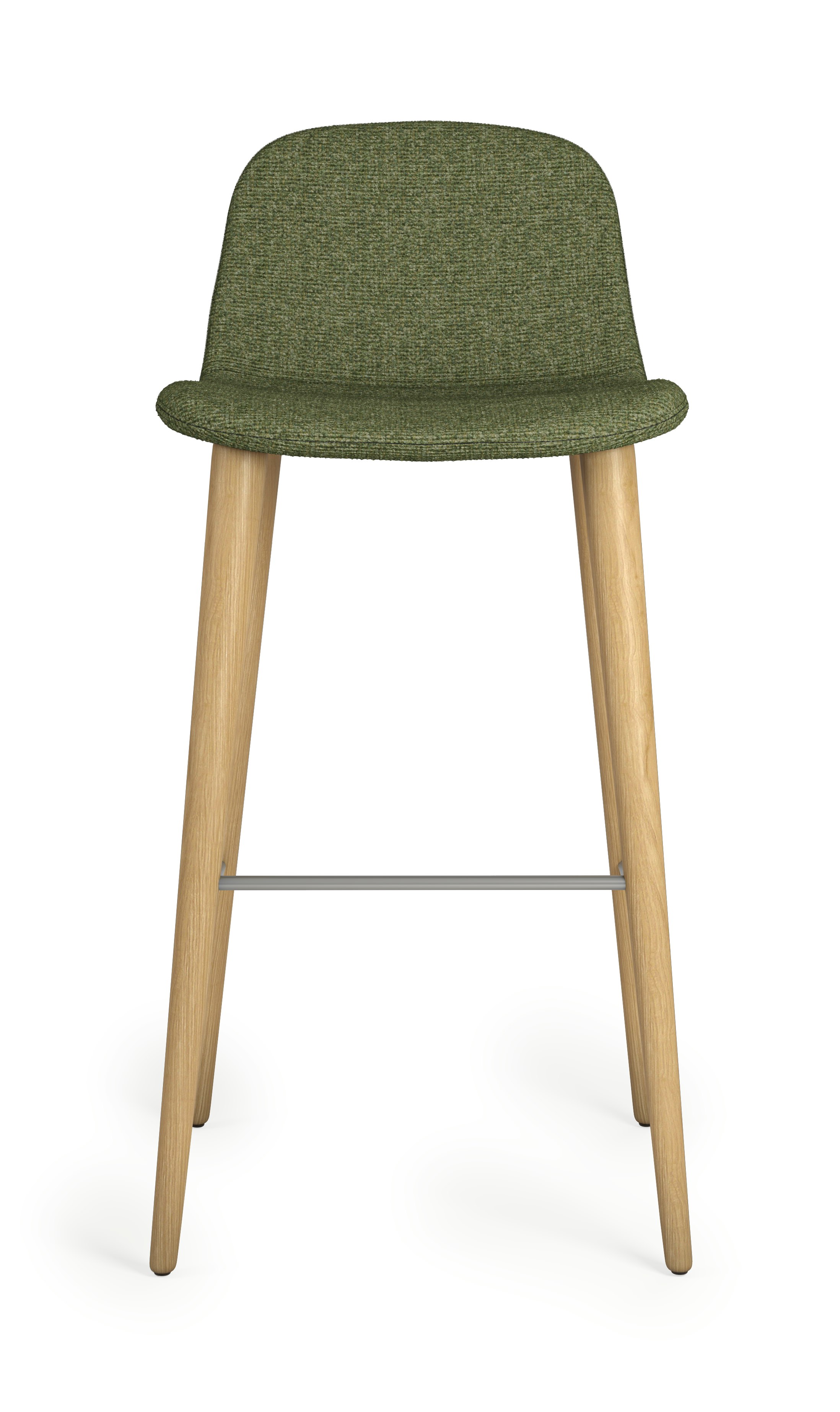 Bacco Stool - Bar Height, Melange, 800 Malachite, Oak
