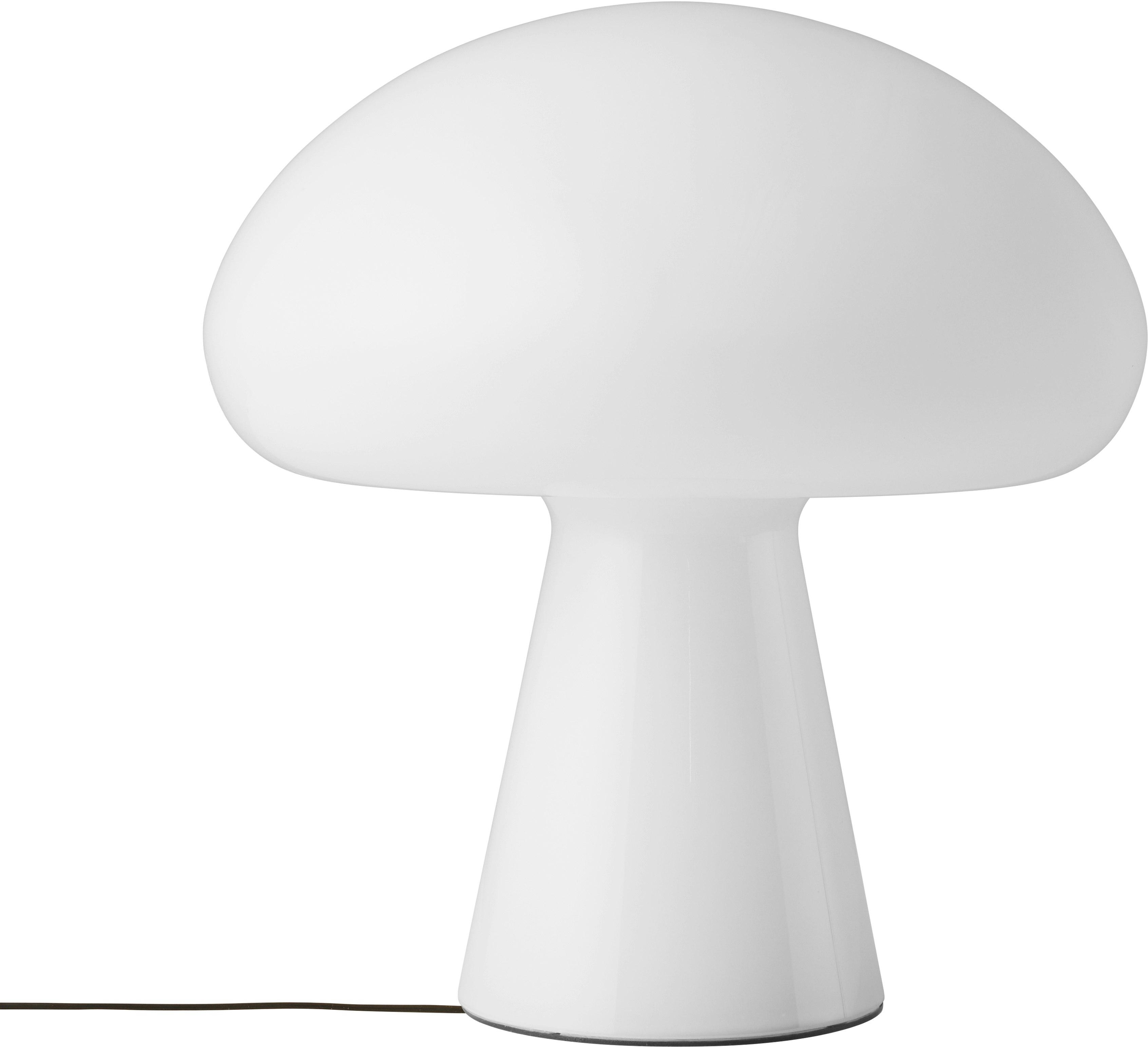 An Obello Portable Lamp in White viewed from an angle.