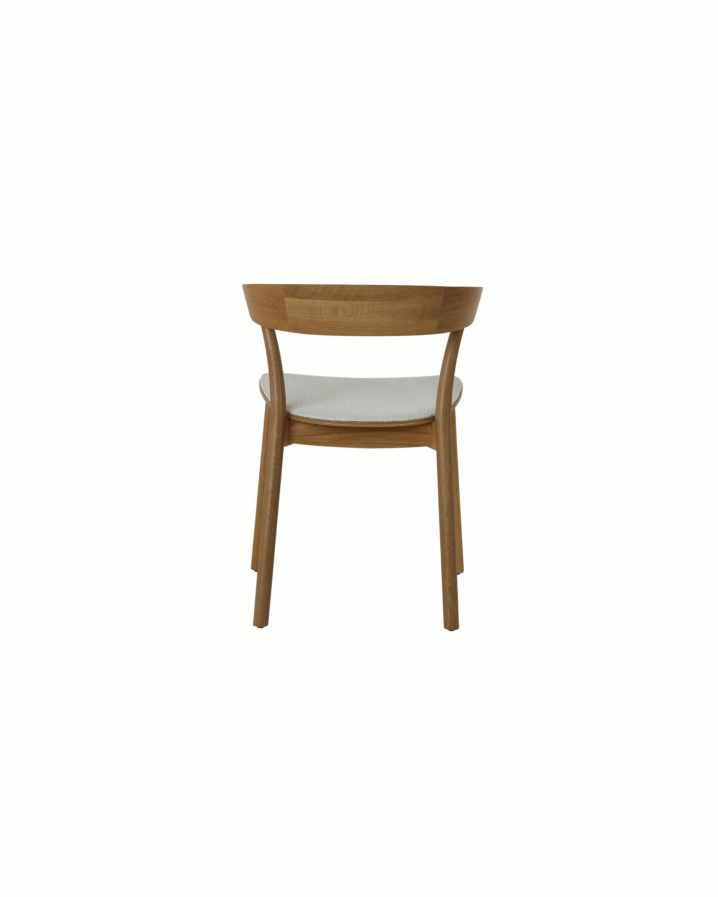 Leeway Chair by Keiji Takeuchi for Geiger, back view on a white sweep.