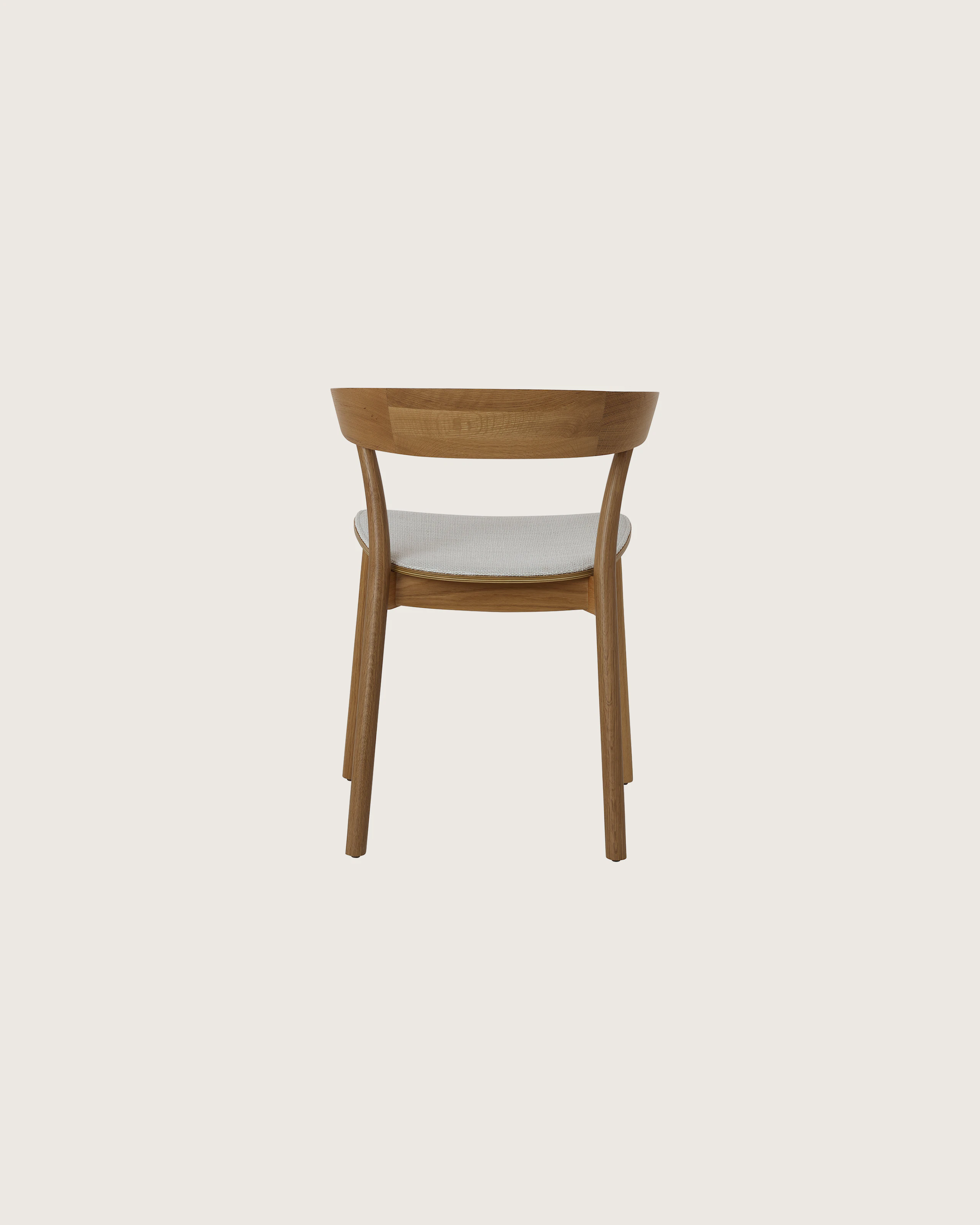 Leeway Chair by Keiji Takeuchi for Geiger, back view on a white sweep.