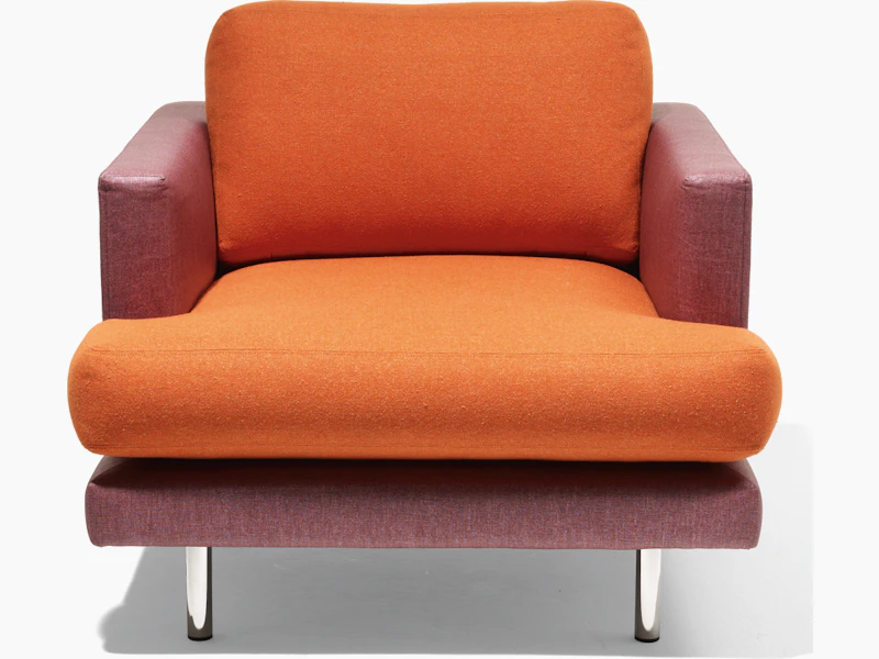 Joseph Paul D'Urso Contract Lounge Chair in purple and orange