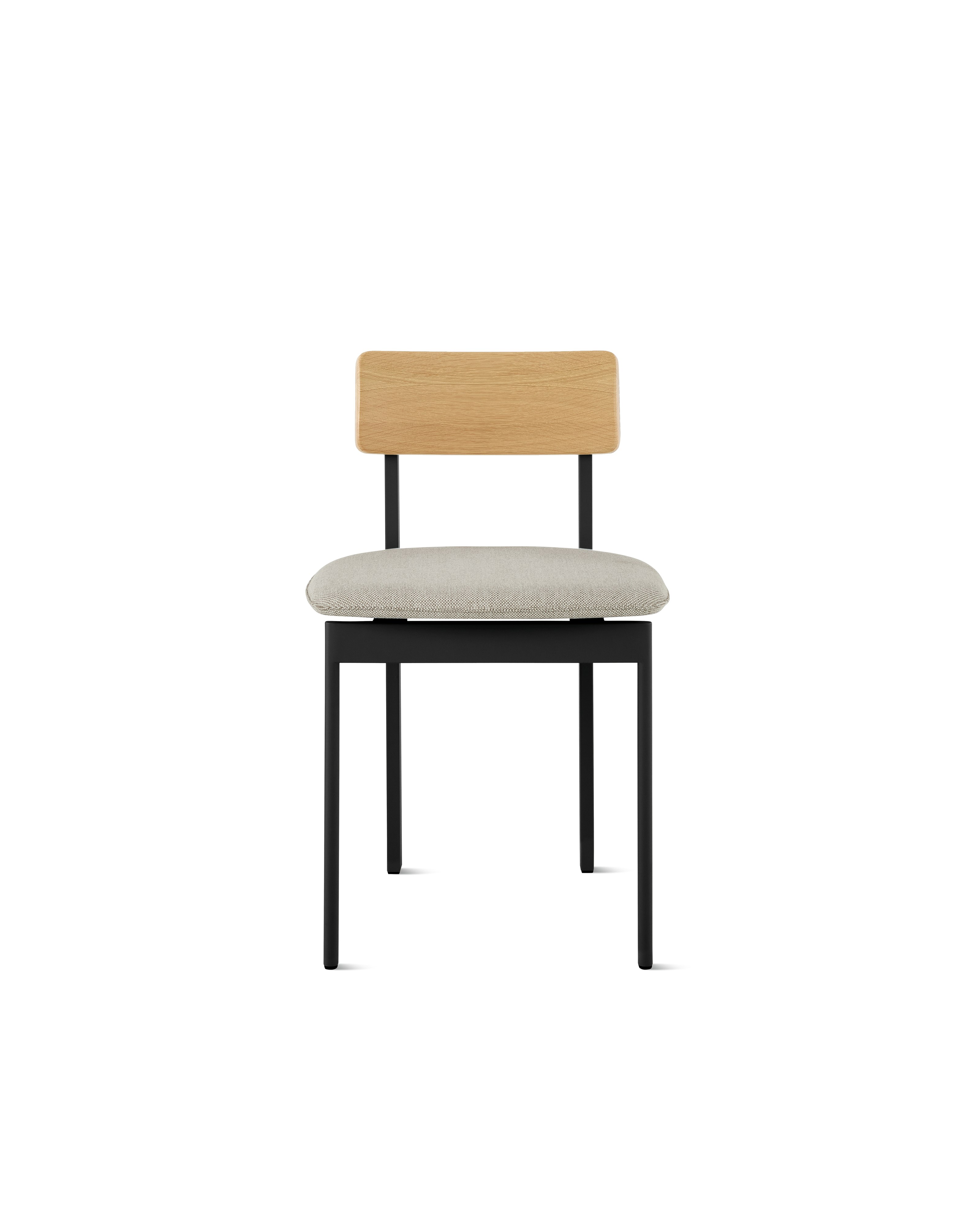 Betwixt Mixed Materials Chair - side chair,  black,  oak,  shell