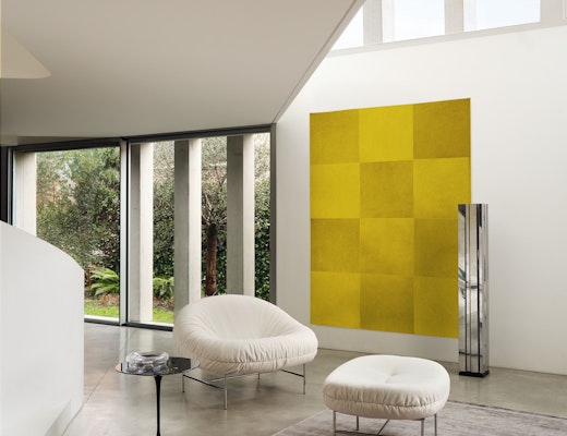 Perron Bun Chair and Ottoman with Saarinen Side Table Perron Bun Chair Ottoman Saarinen Side Table