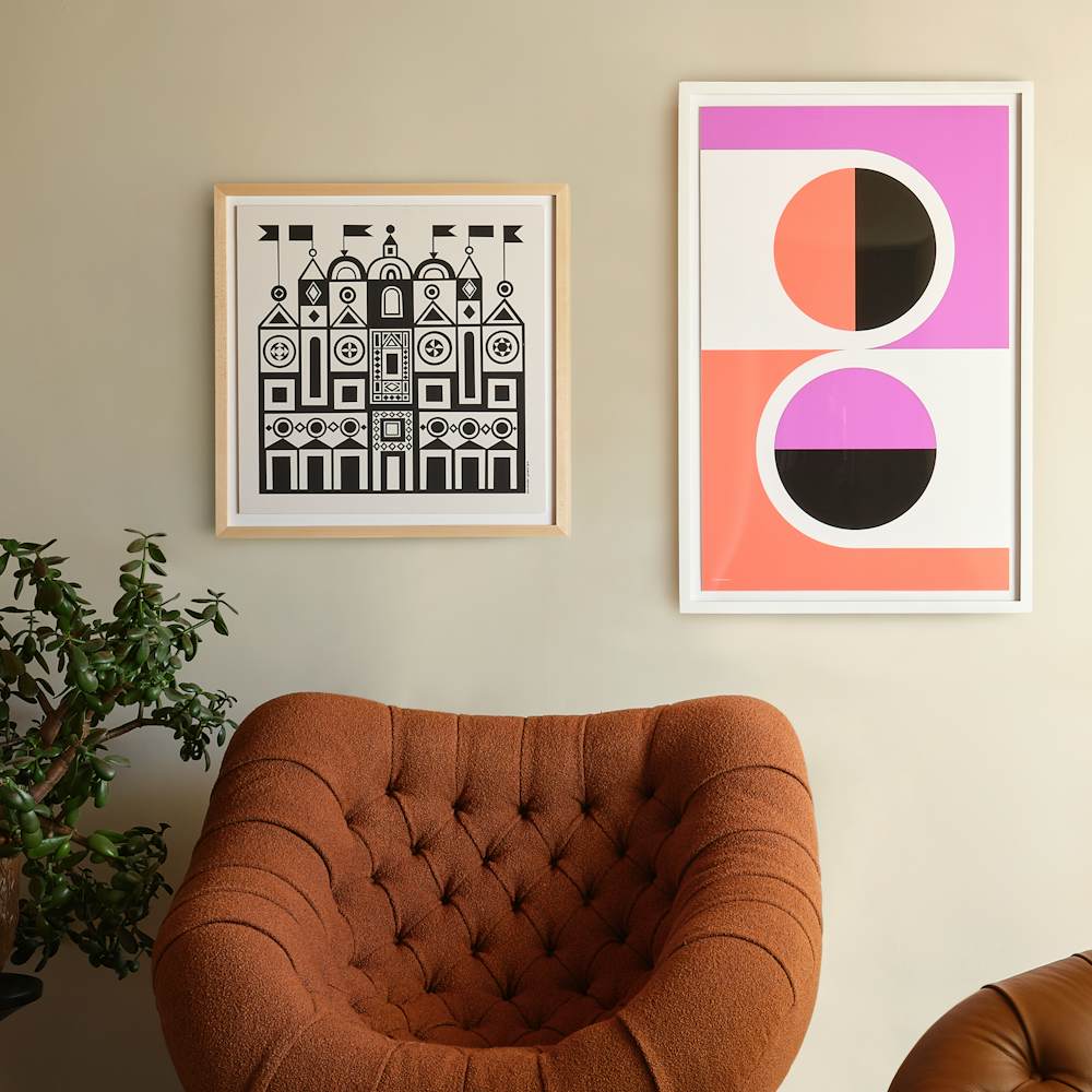 Rohde Easy Chairs in Whim Terracotta and Ledge leather