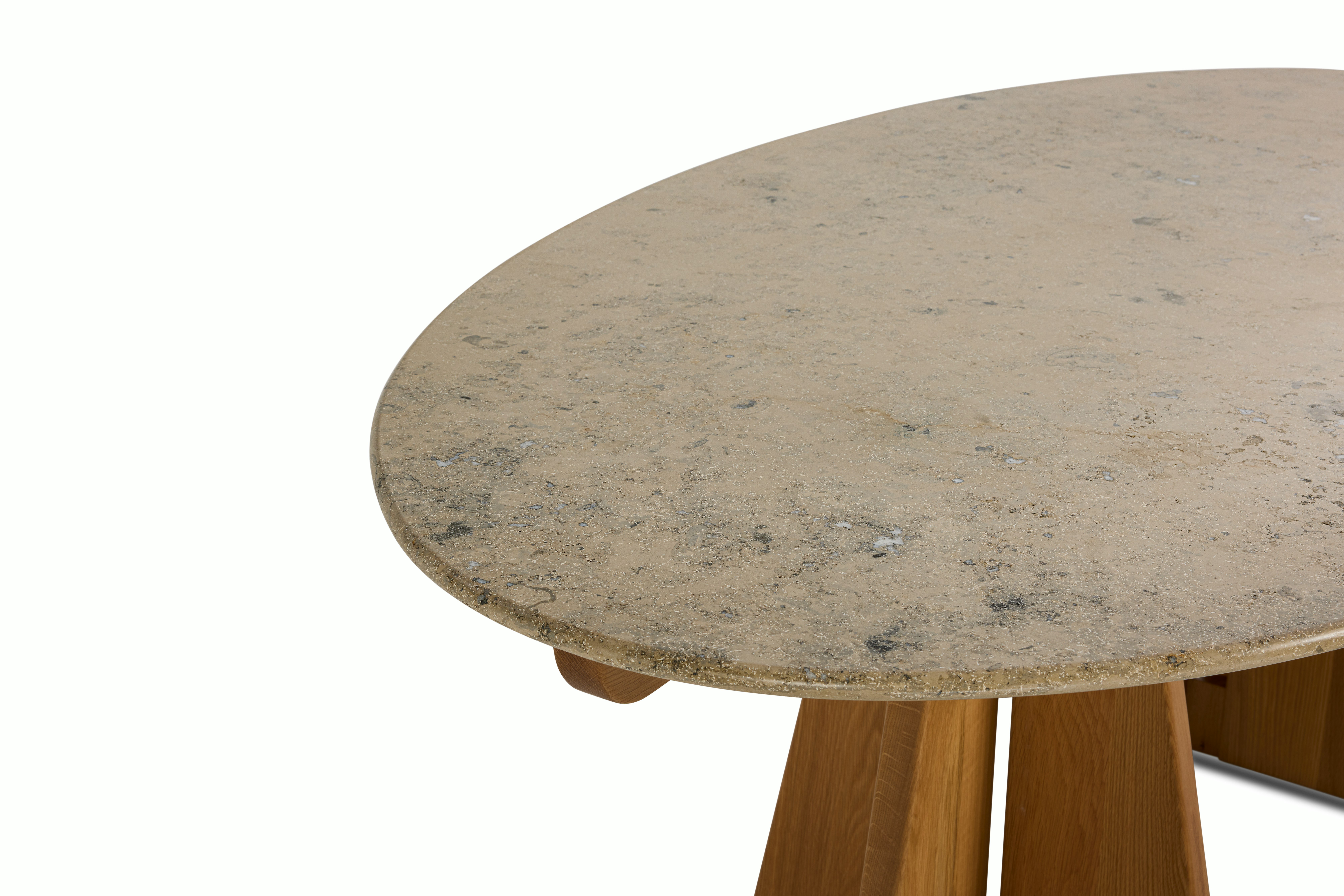 Pinna Dining Table - Oval, 75 Inch, Jura Blau, White Oak