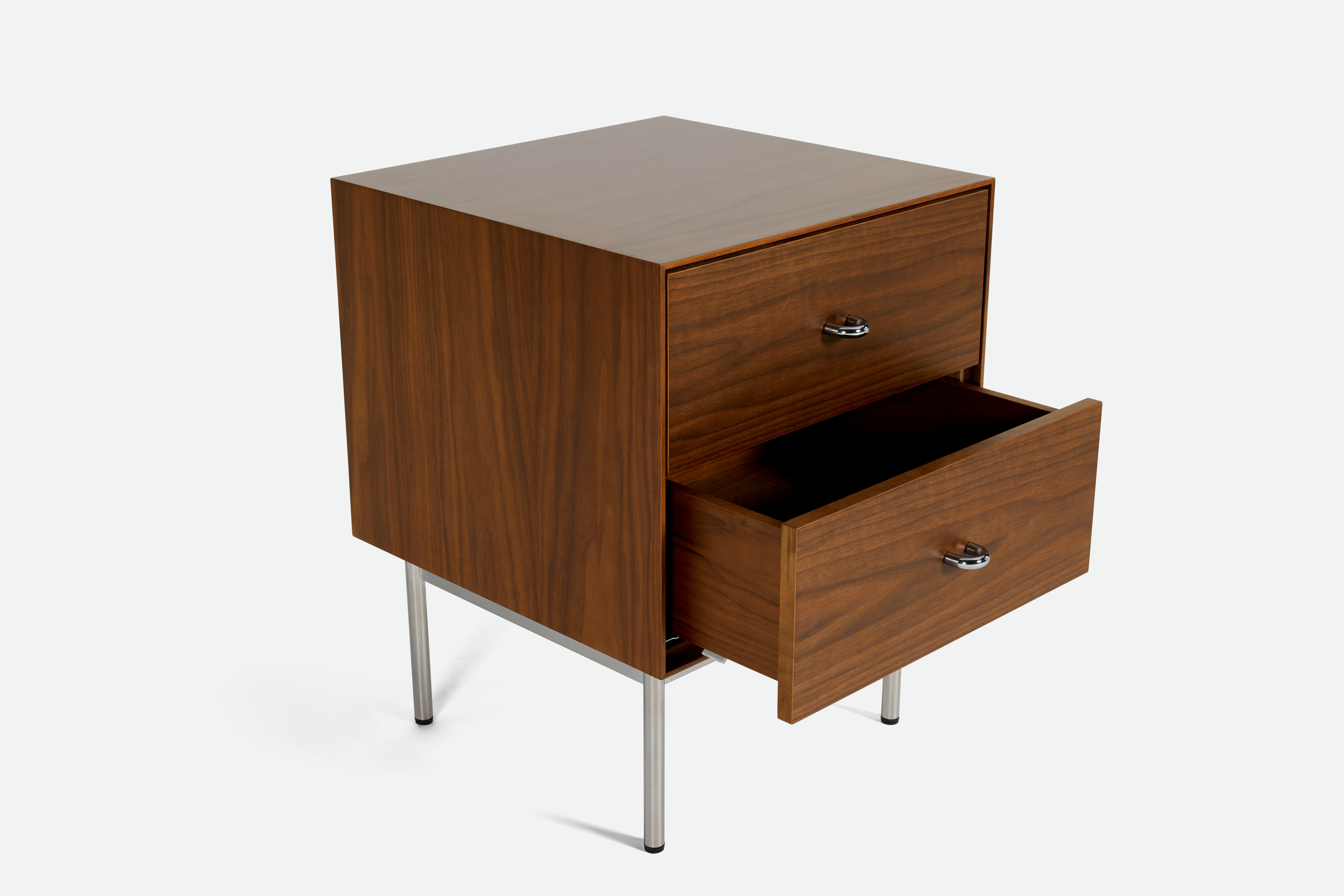 Loop Bedside Table - Large, Walnut, Chrome