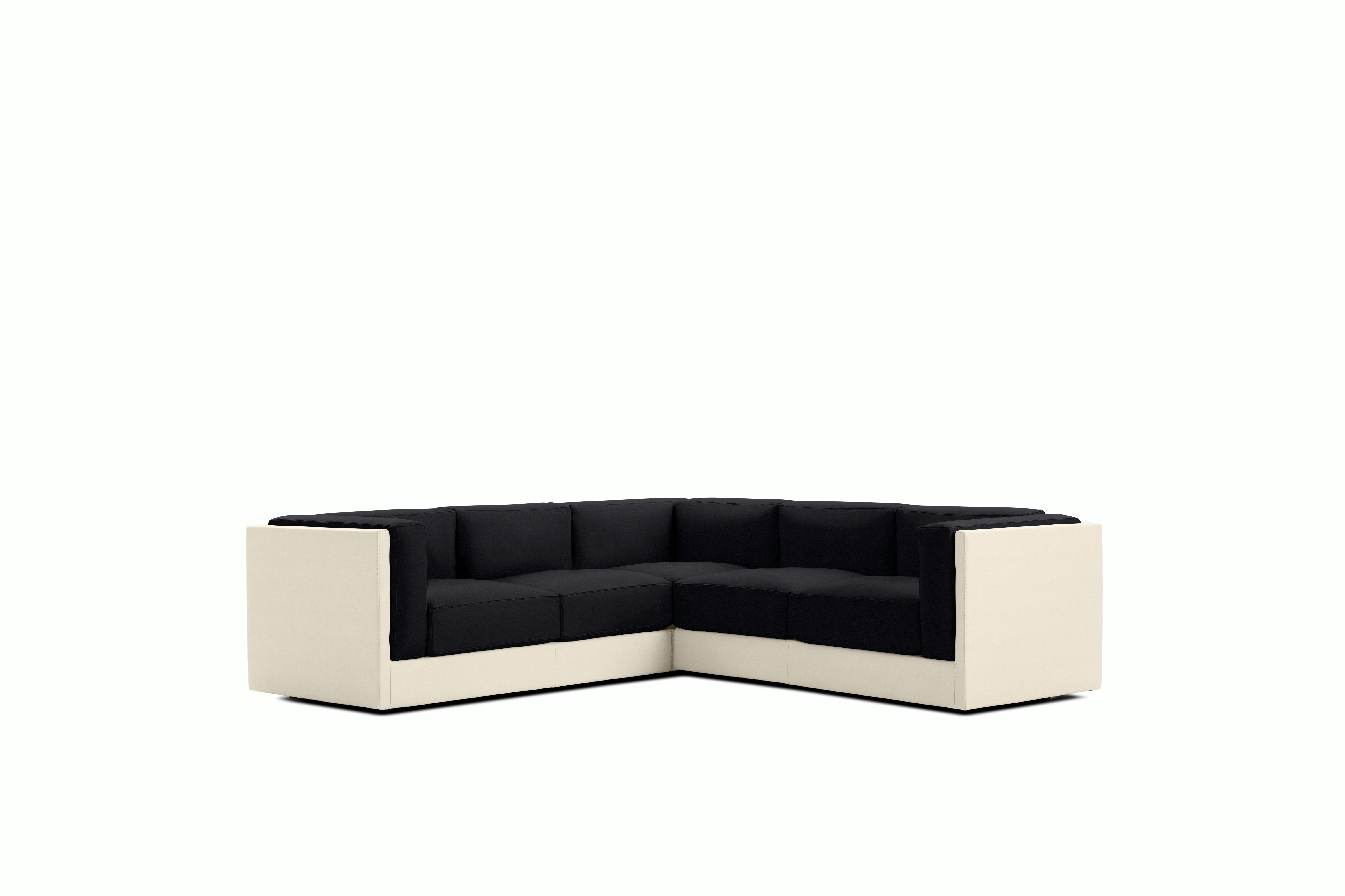 Symme Corner Sectional - Leather Frame,  Prone Leather,  Lotus,  Pecora,  Dark Navy