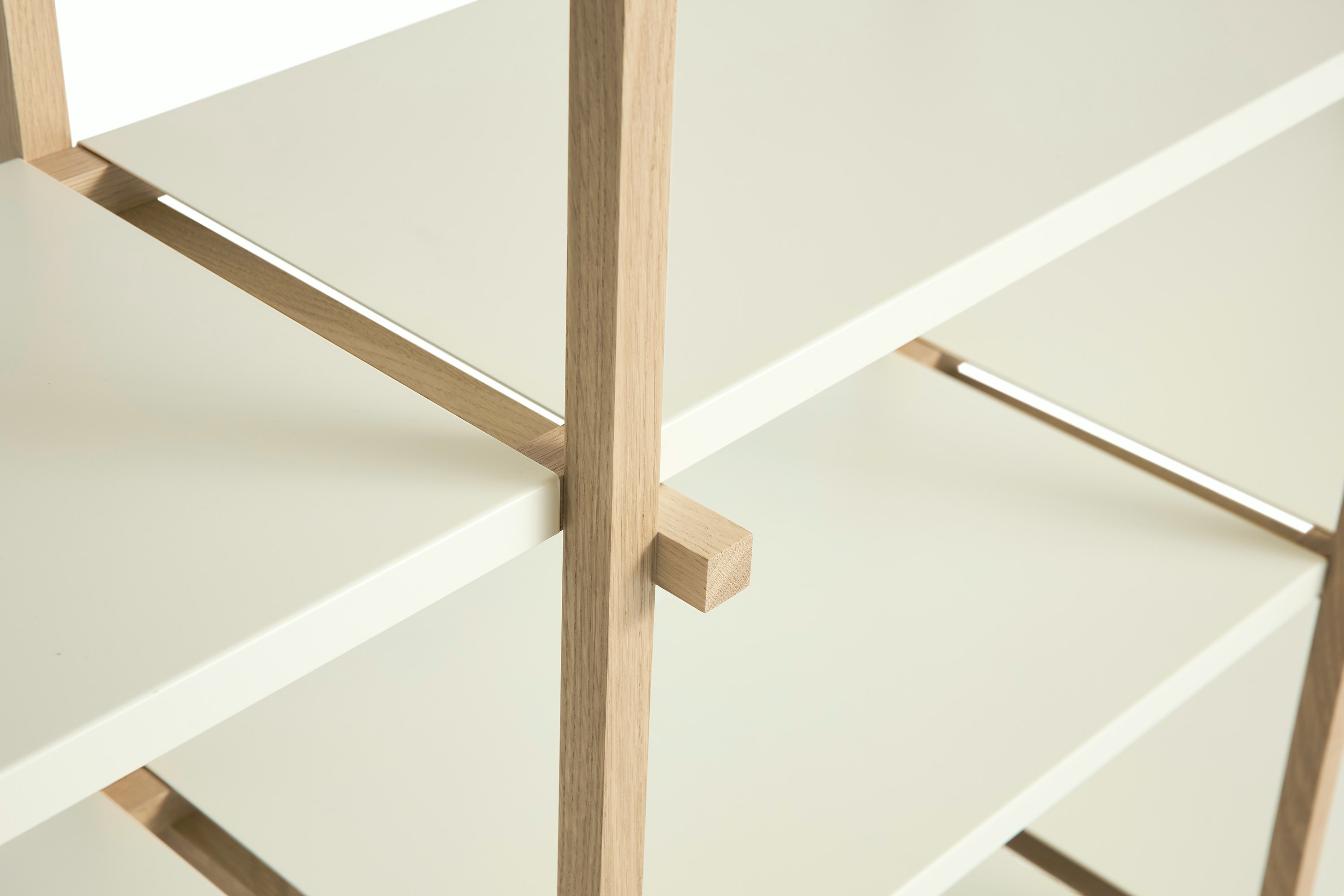 Woody Shelving 2.0 - High, Oak, Almond White