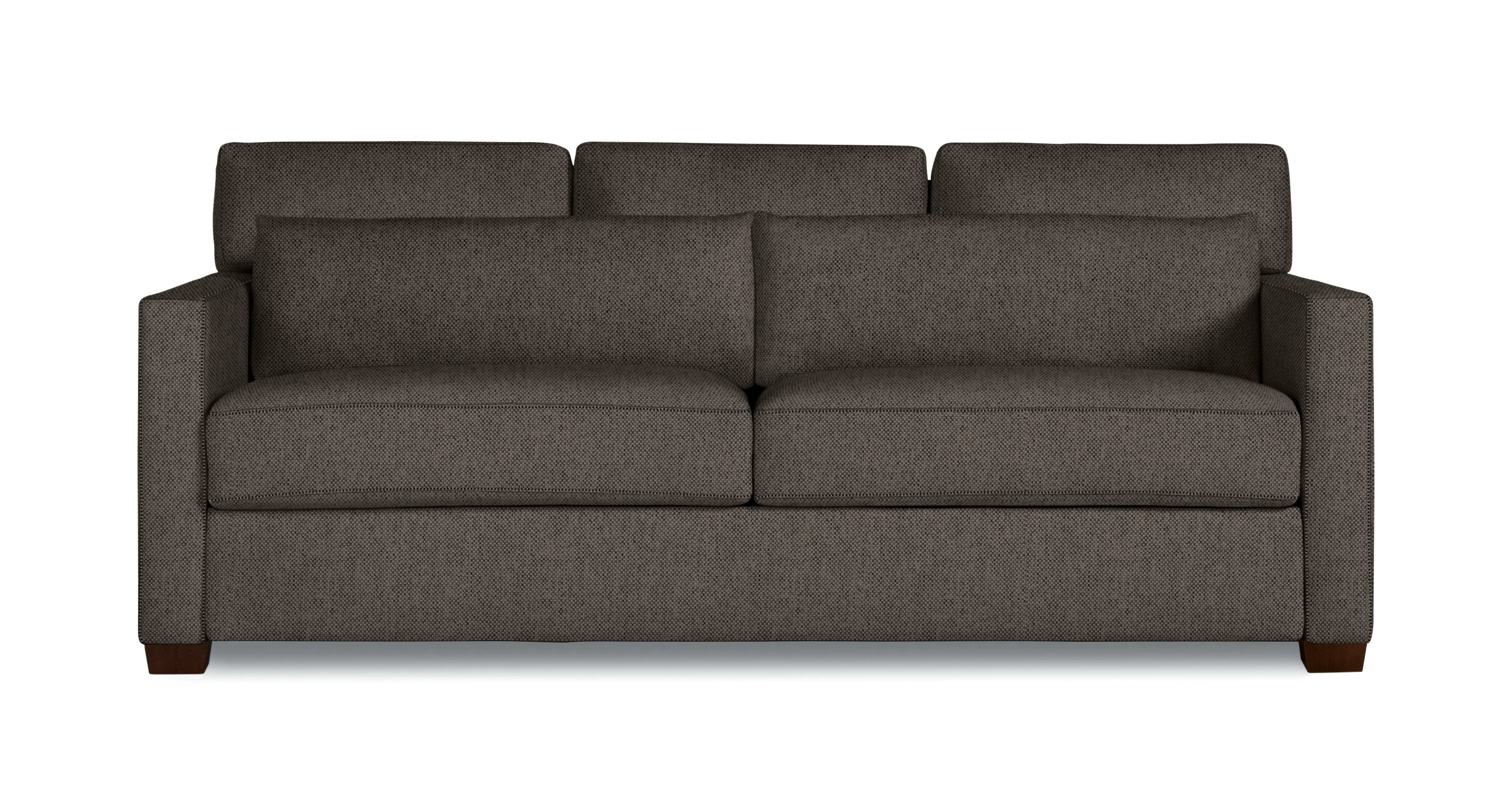 A Vesper Sleeper Sofa in Hollow Viewed from the front.