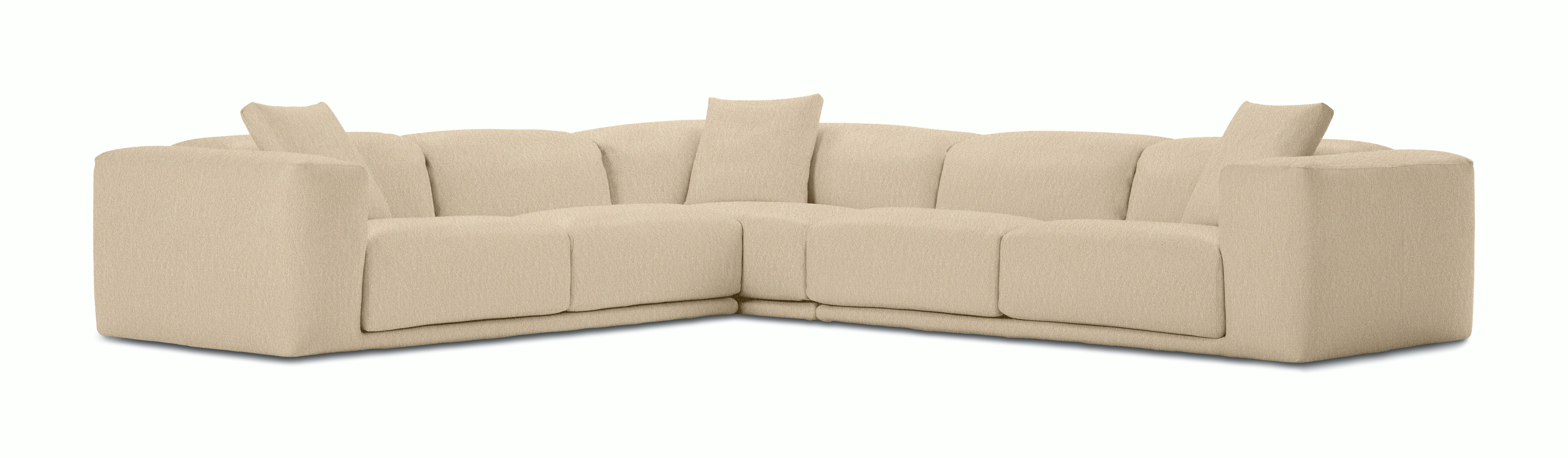 Kelston Corner Sectional - Right Facing - Album Linen,  Straw