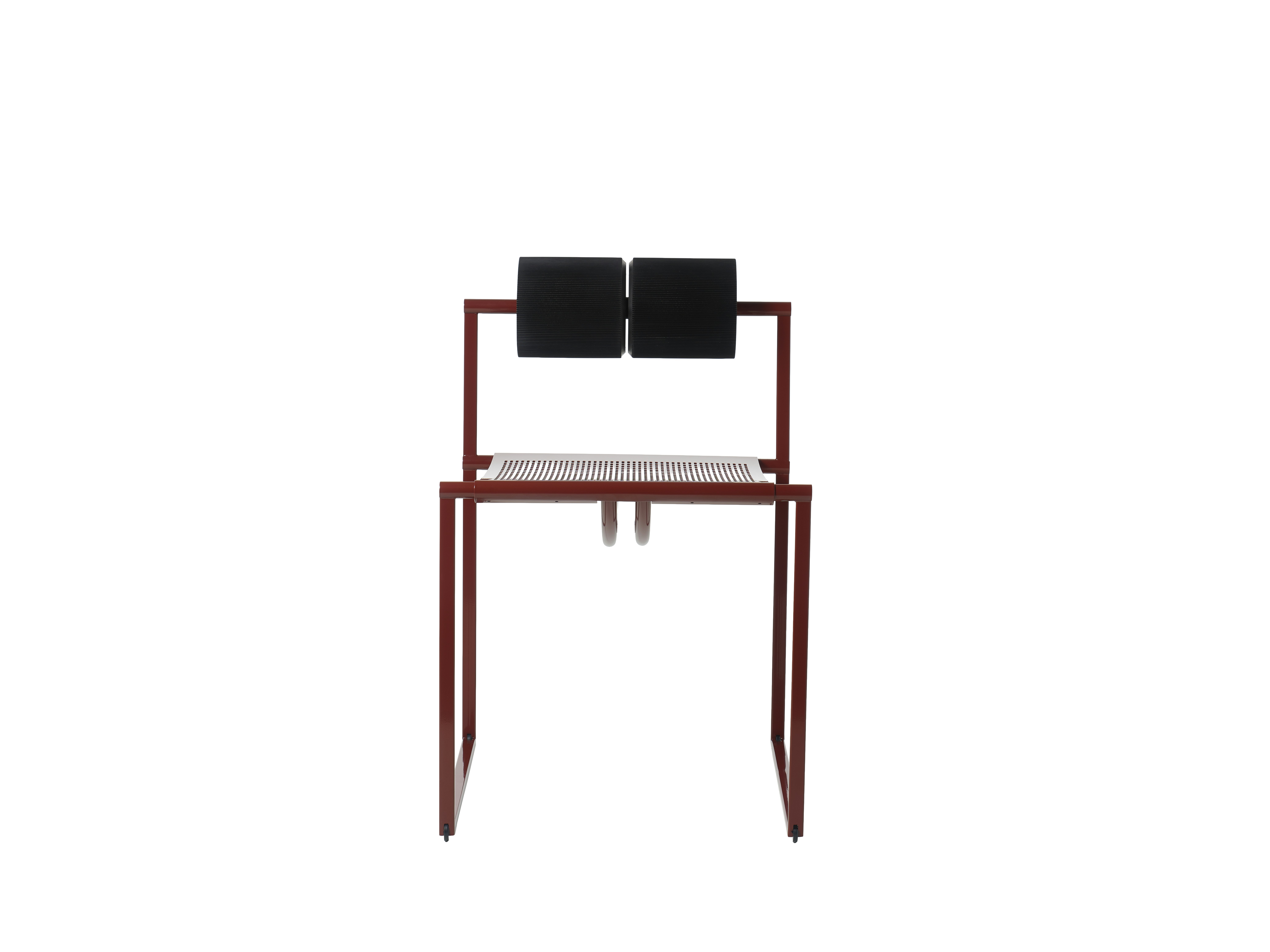 Prima Side Chair in Gloss Lacquering, Mattone