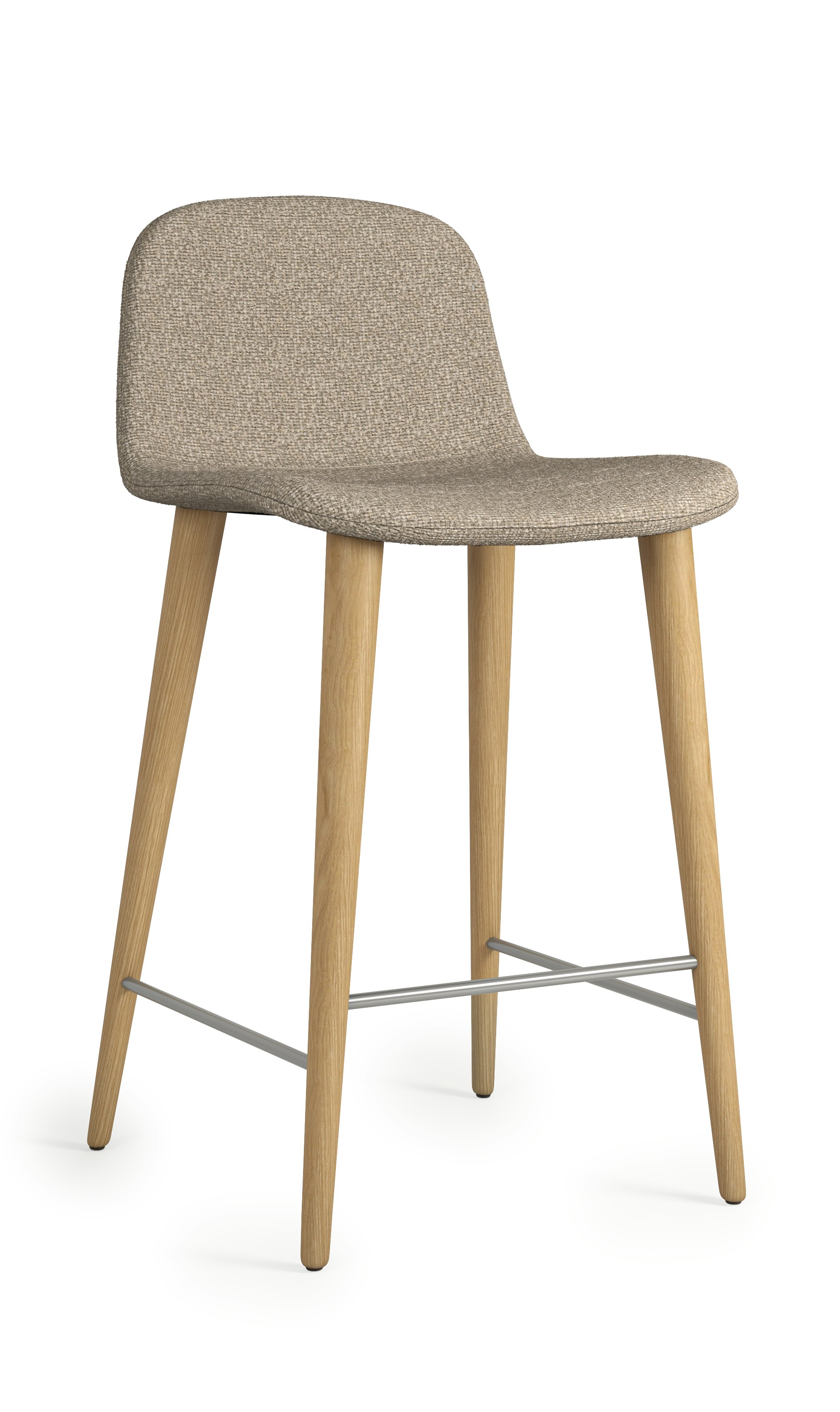 Bacco Stool - Counter Height, Melange, 401 Gypsum, Oak