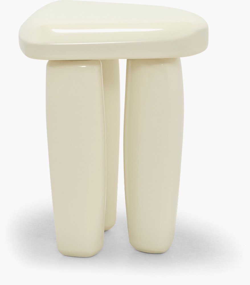 Isola Side Table - High Gloss Antique White