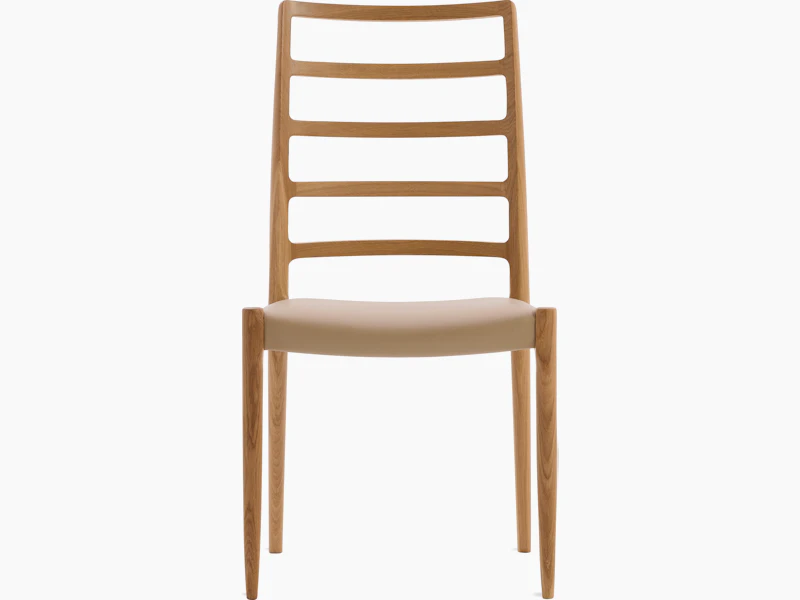 Moller 82 Side Chair - oak, dune leather