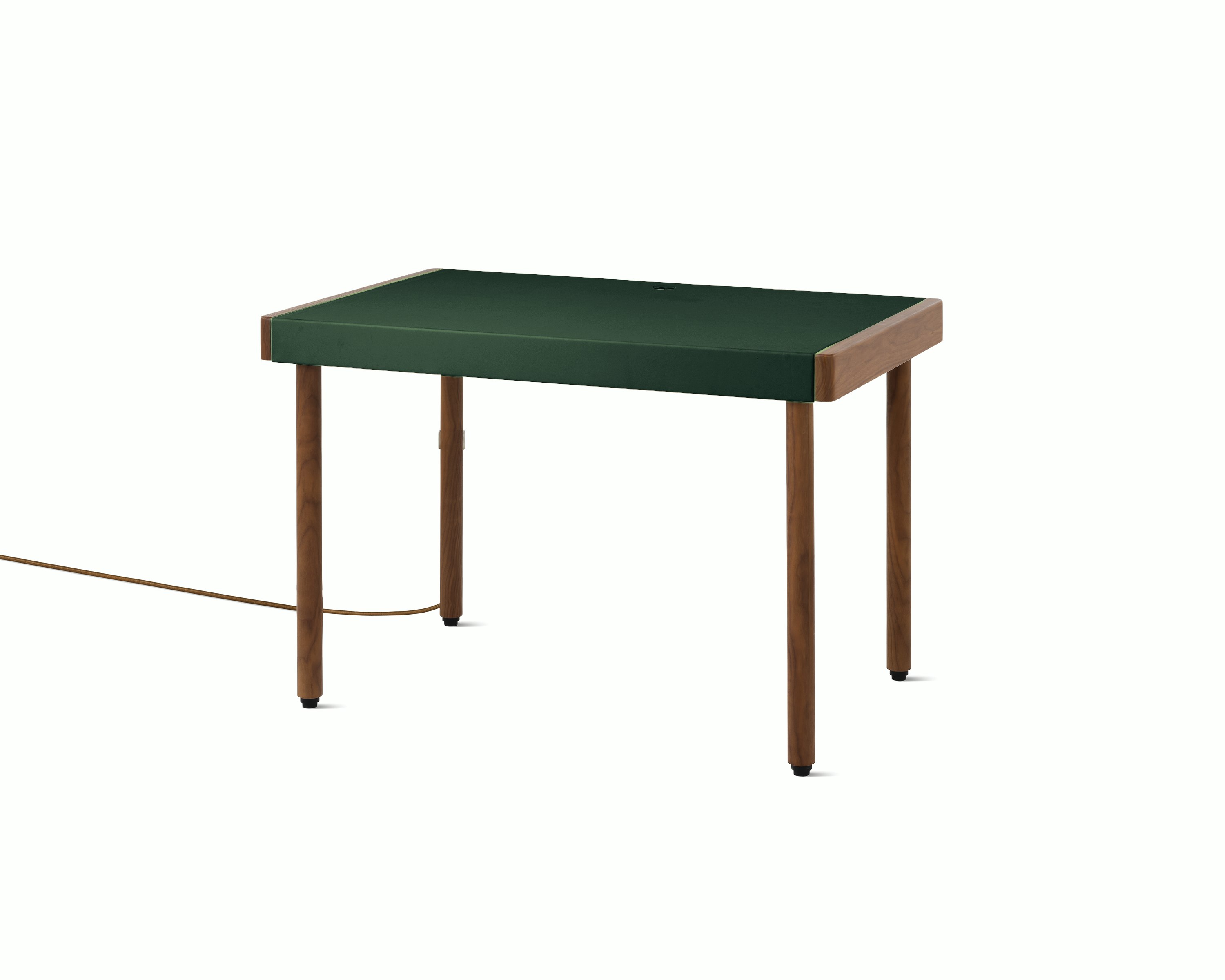 Leatherwrap Sit-to-Stand Desk, No Storage