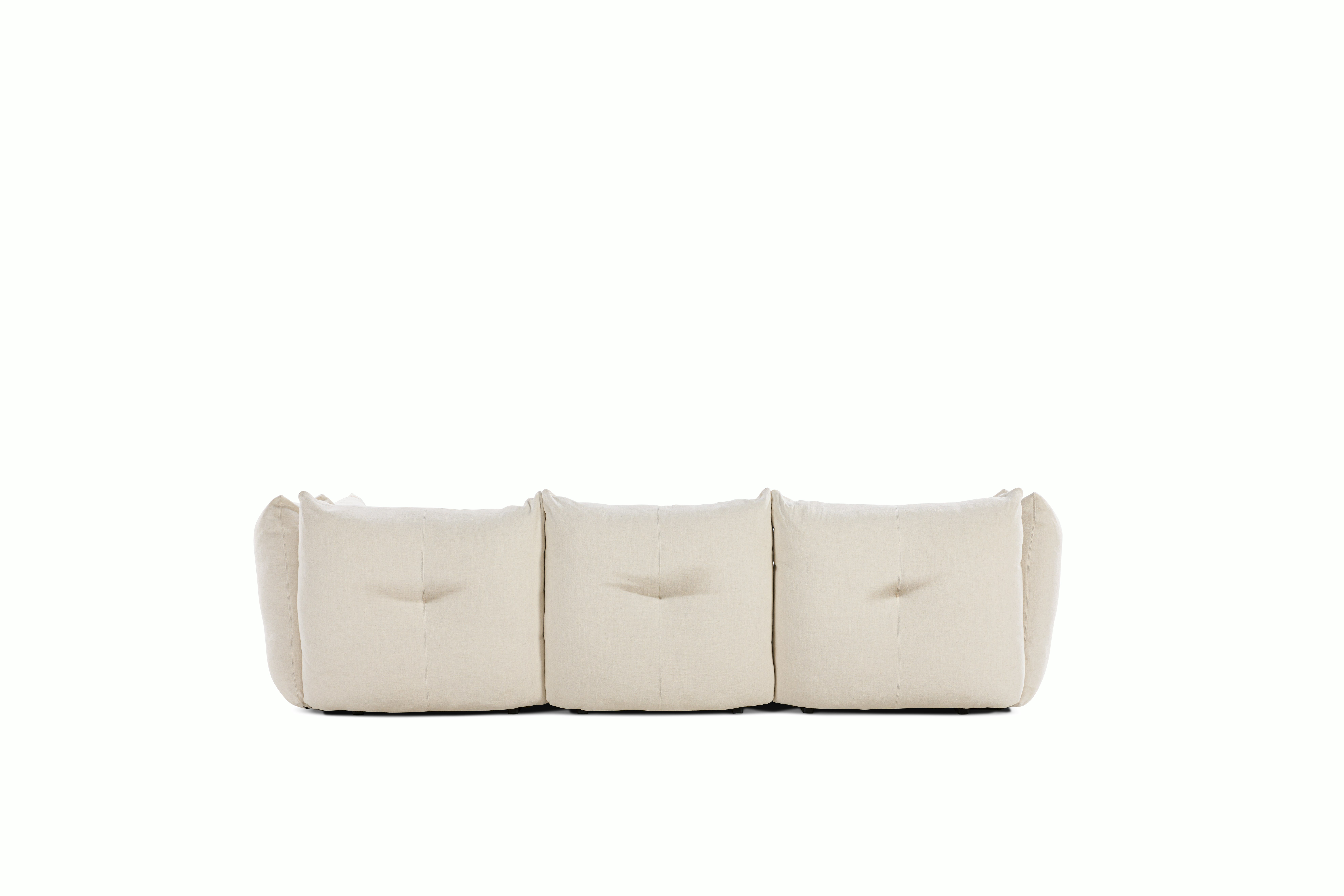 Pillo Sectional -  Right,  Four Seater with Ottoman,  Standard,  Haven,  Ivory