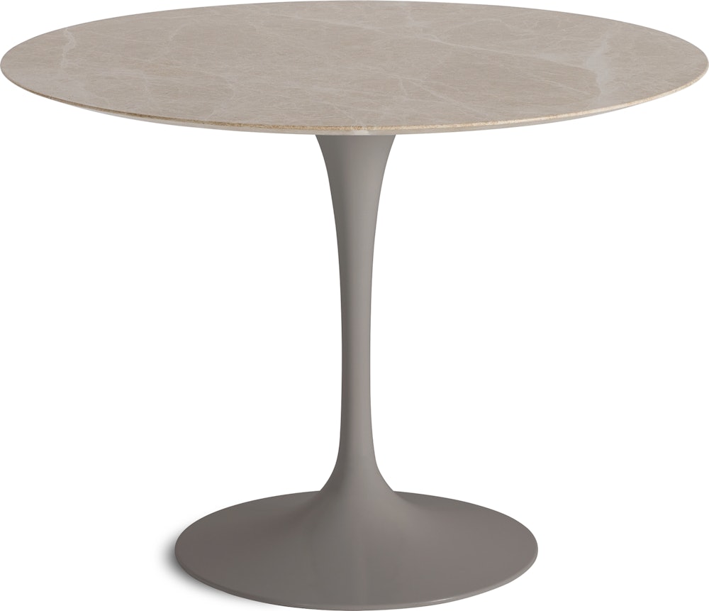 Saarinen Lounge Table - 35 Inch, Polished Emperado Light, Grey Base